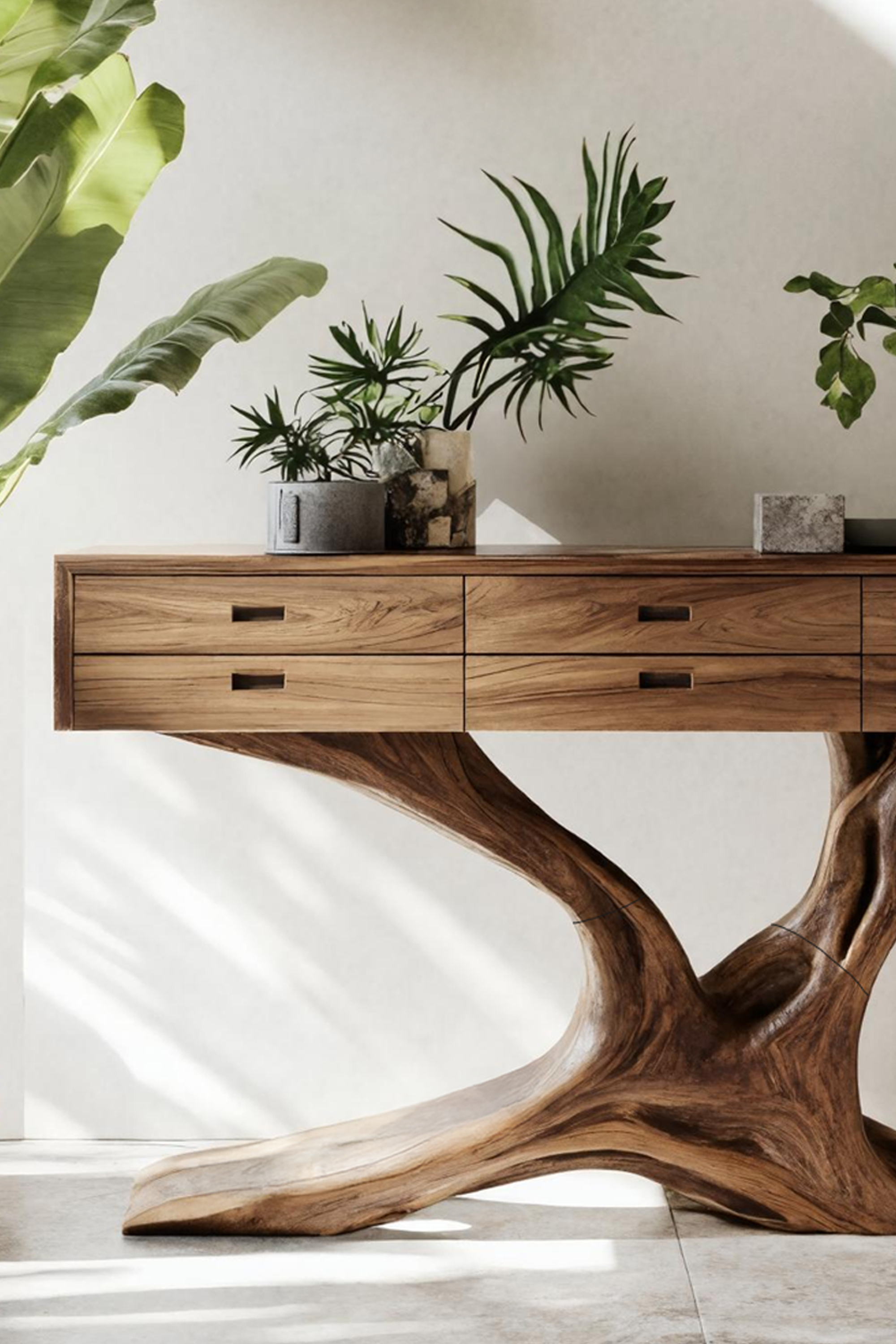 Mid Century Solid Wood Dressing Table For Bedroom Minimalist Style SILDTTRCS009
