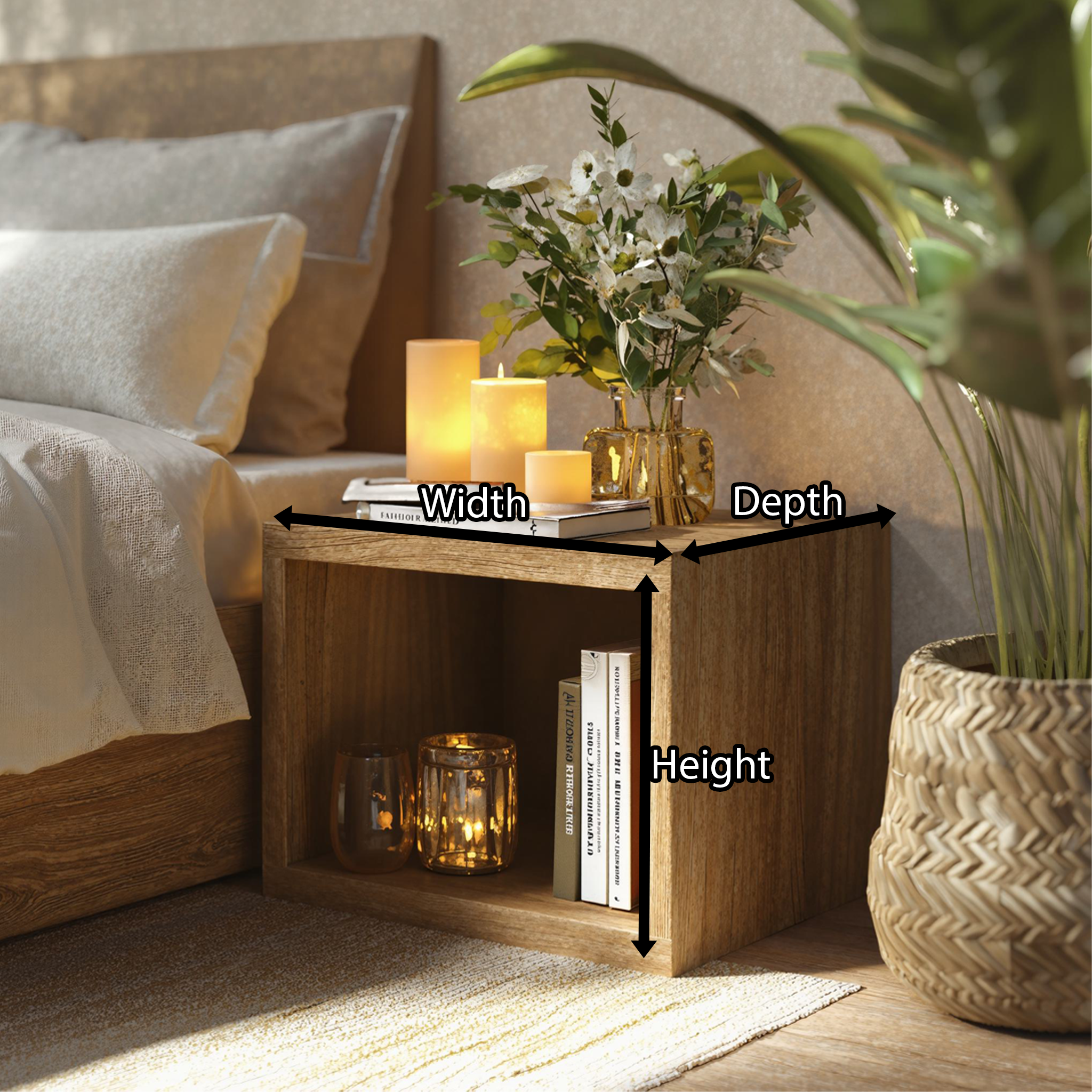 Rustic Wooden Nightstand For Cozy Bedrooms SILDTNS001
