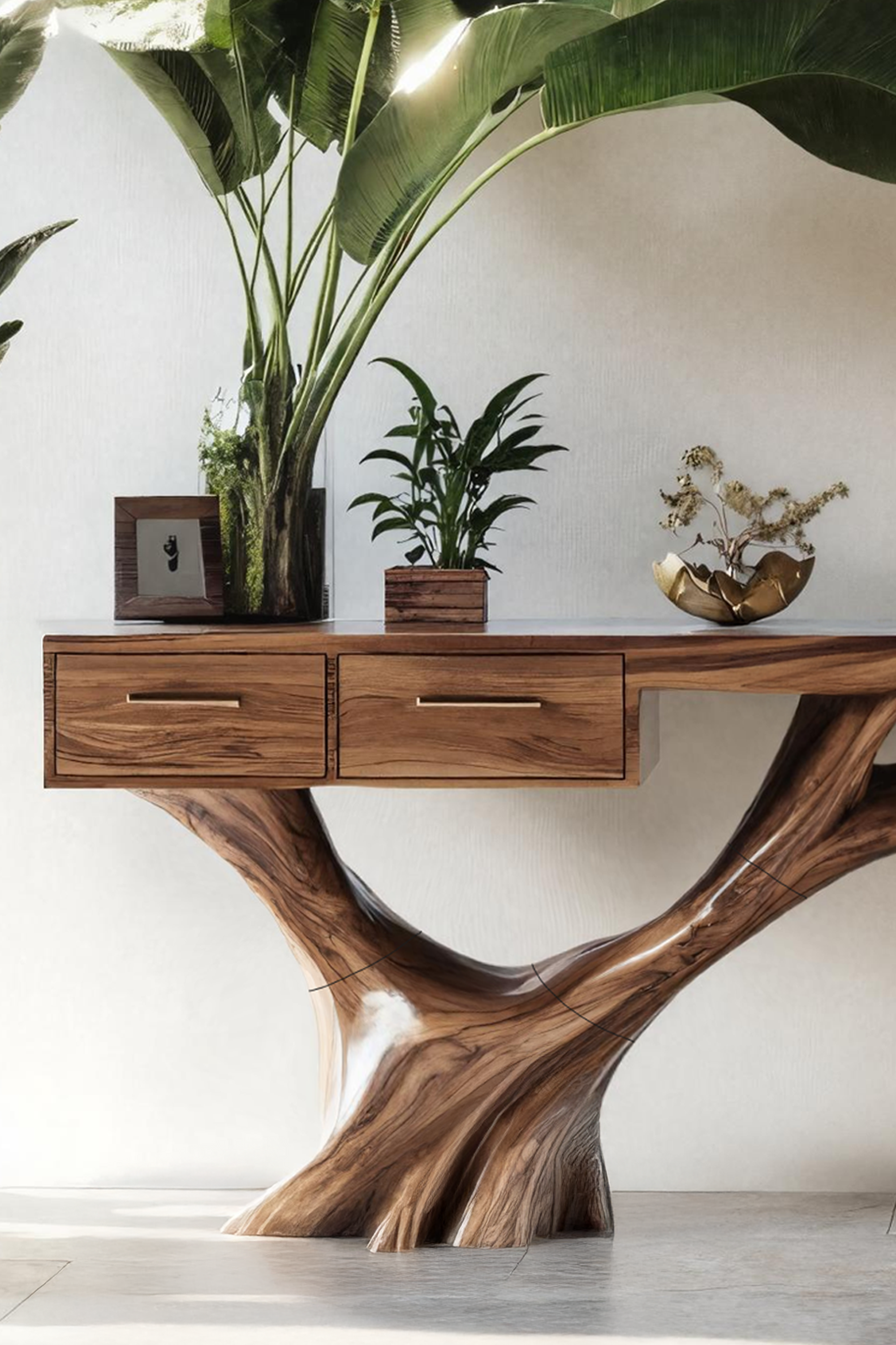 Handcrafted Solid Wood Dressing Table For Entryway Design Vintage SILDTTRCS023
