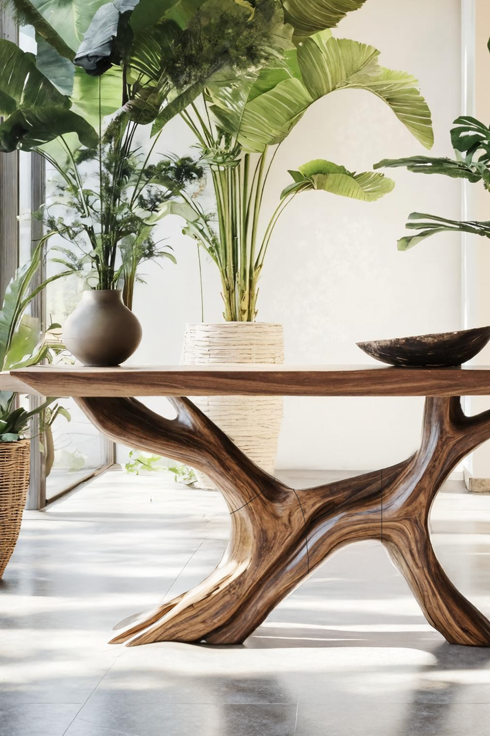 Mid Century Wooden Console Table For Furniture Decor Boho Vibes SILDTTRCS025