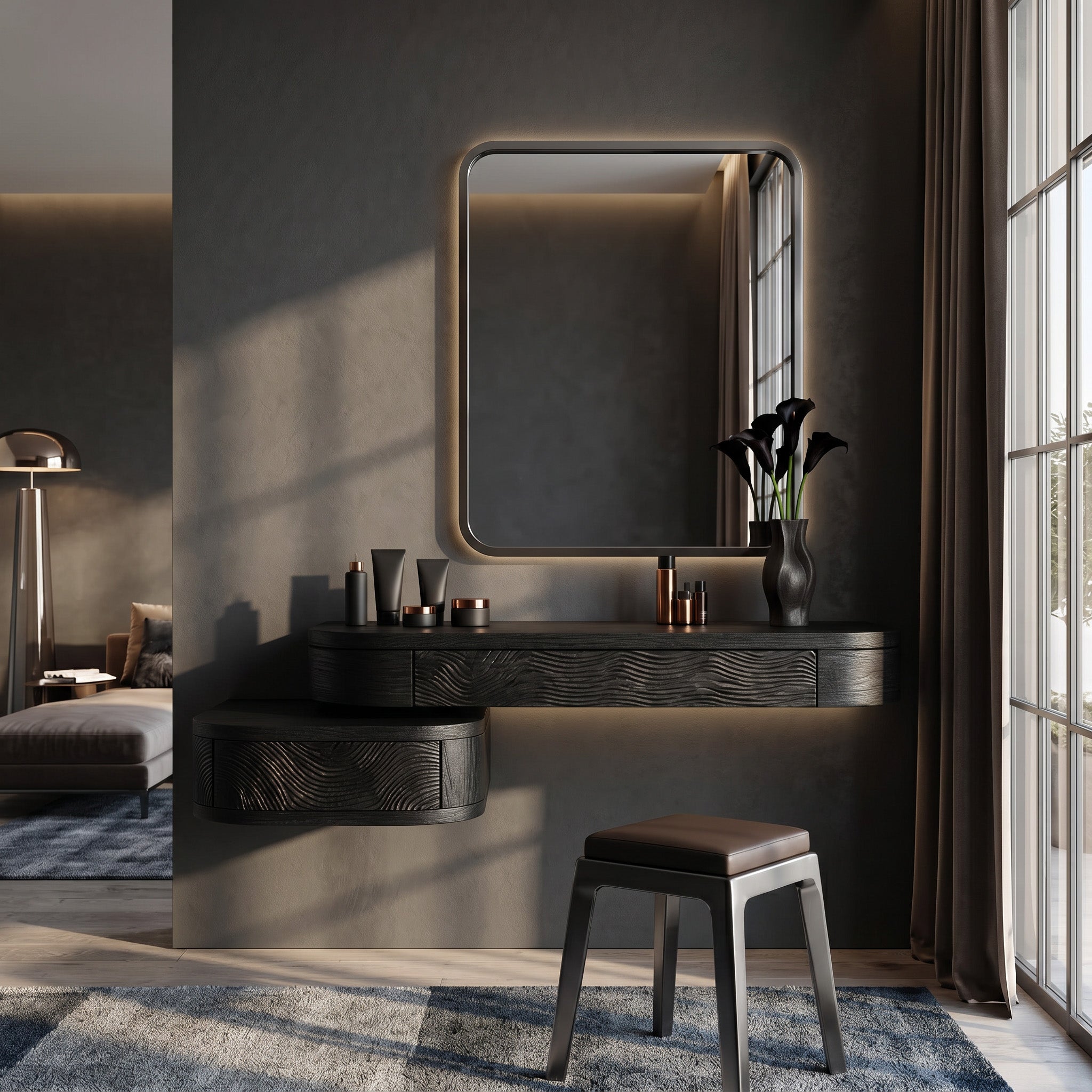 Modern Floating Vanity Table For Bedroom SITHHNVAN009