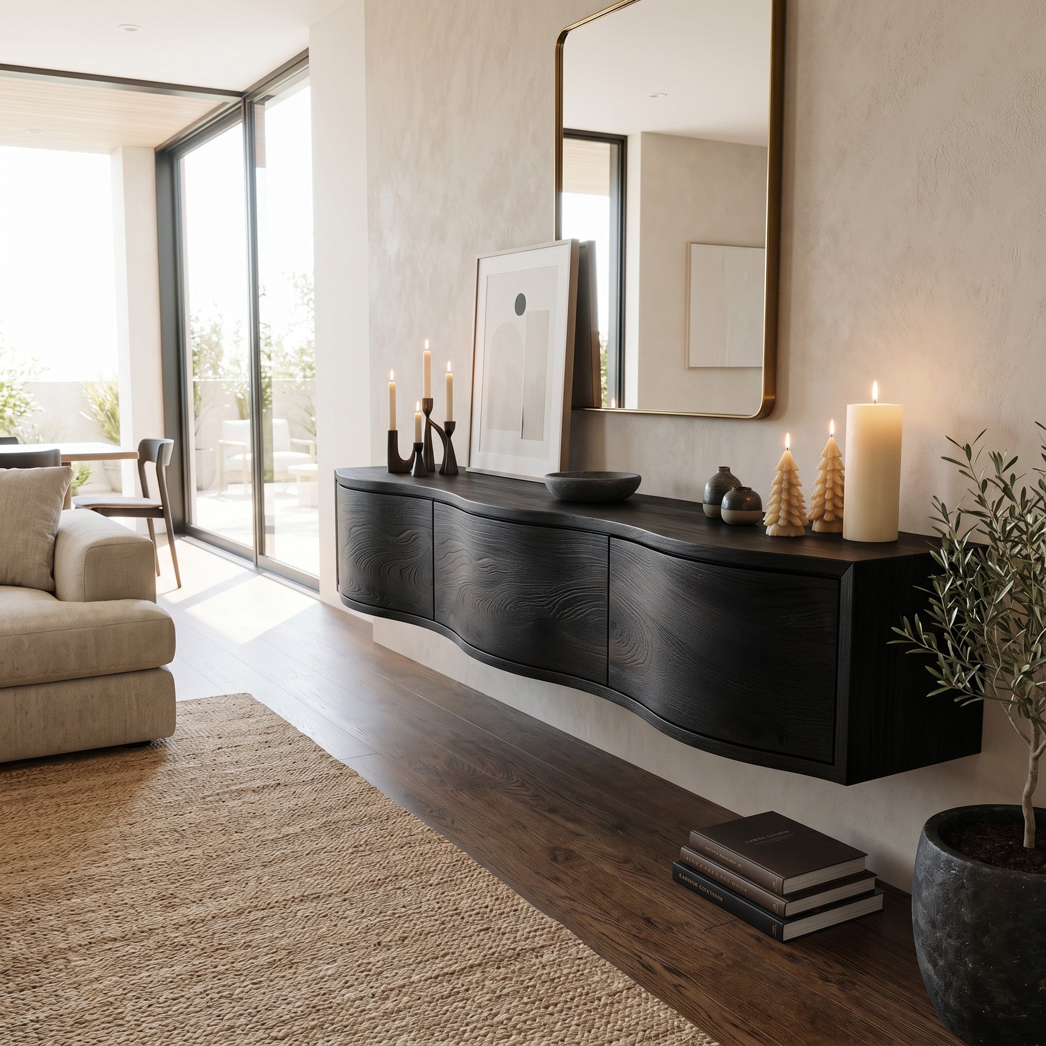 Modern Floating TV Shelf For Holiday Decoration SITHHNCM002