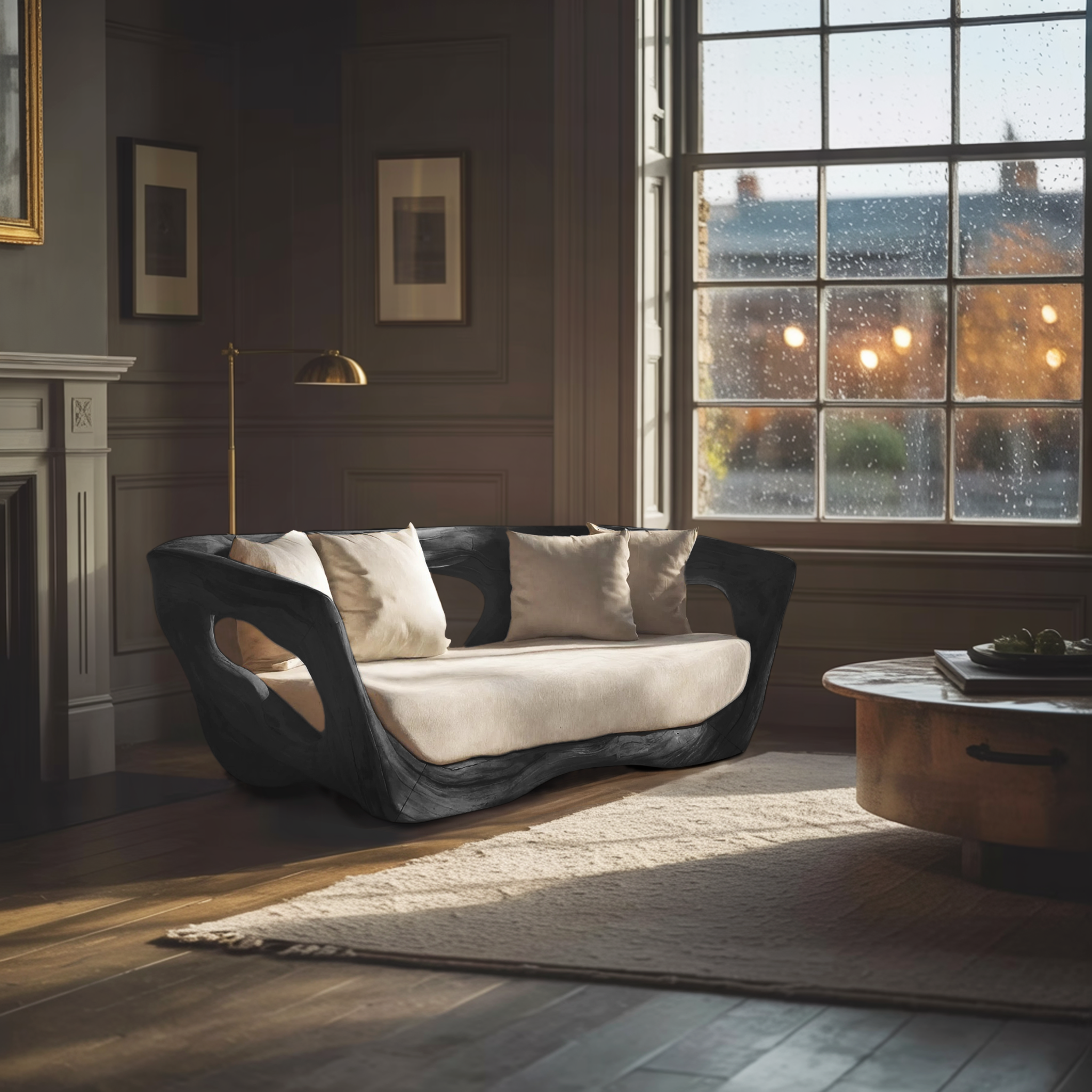 Modern Sculpted Sofa For Living Room Decor RTTHHNSFA003