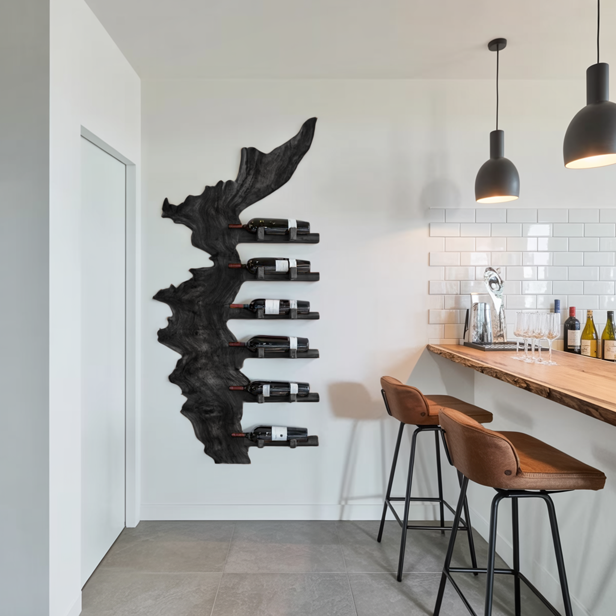 Farmhouse Solid Wood Wine Rack For Entryway Design And Style SILDTTRWH045
