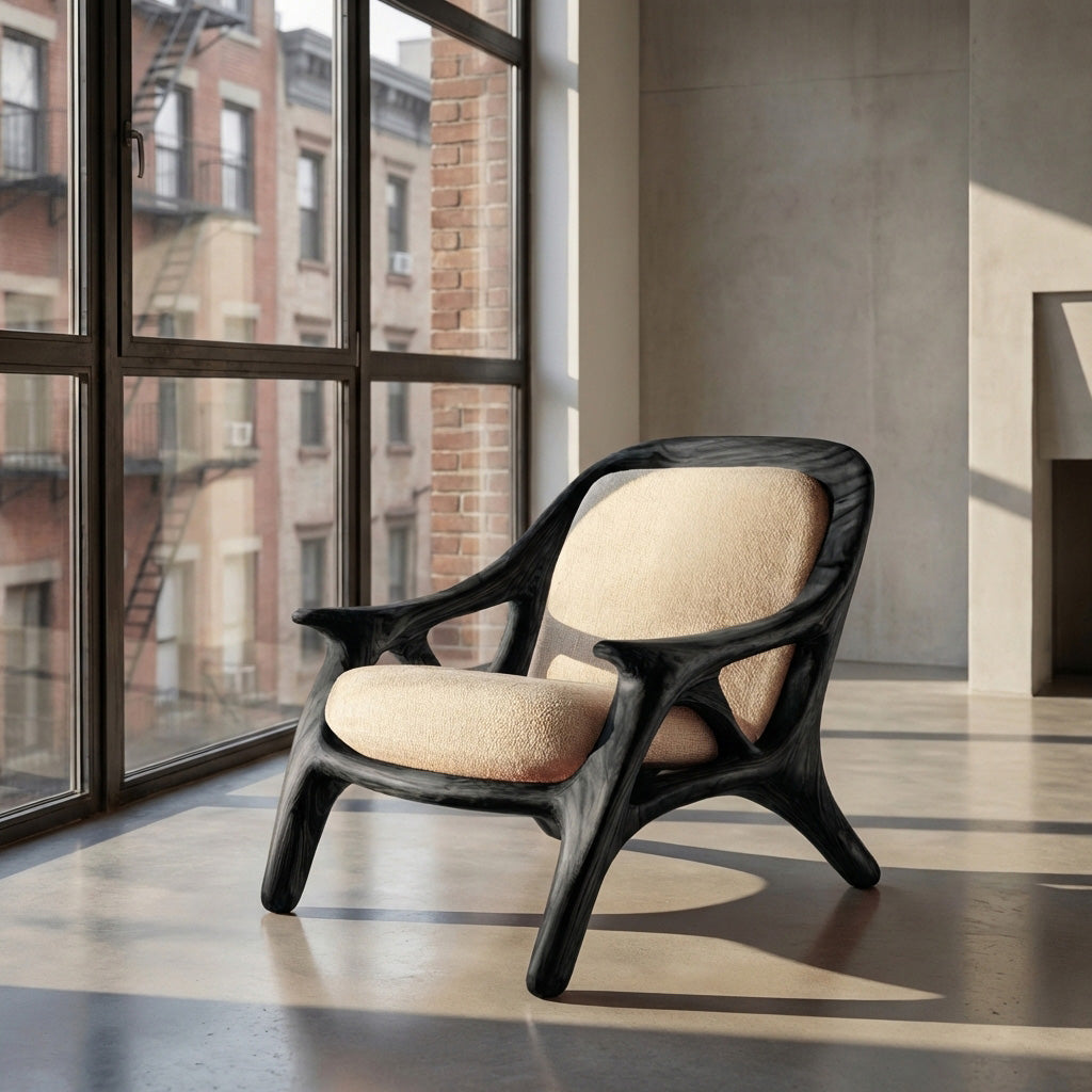 Handcrafted Wooden Accent Chair For Living Room RTTHHNCHR111