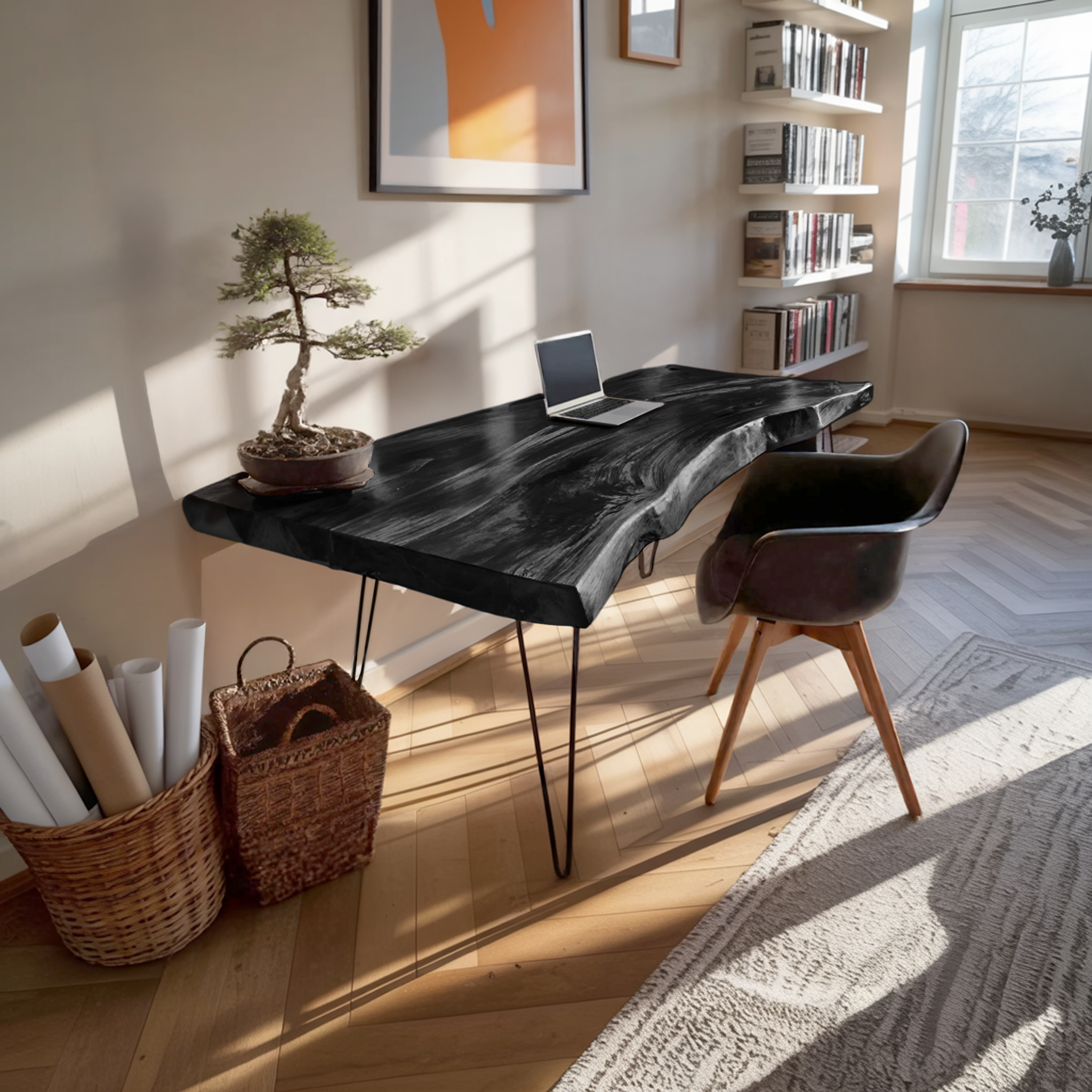 Handcrafted Solid Wood Desk For Bedroom Decor SILDTTNDE019