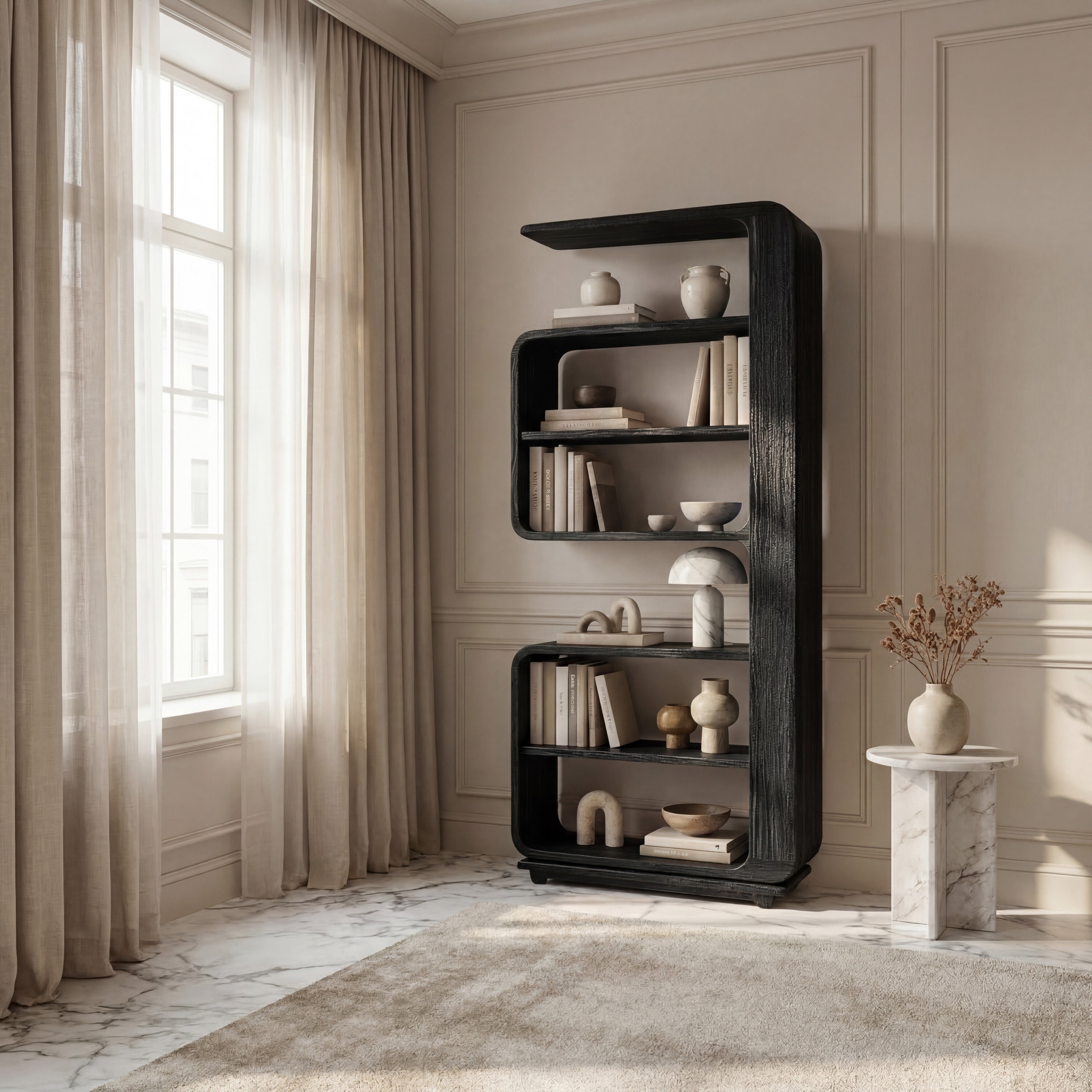 Minimalist Wooden Standing Shelf For Living Room RTTHHNSS007