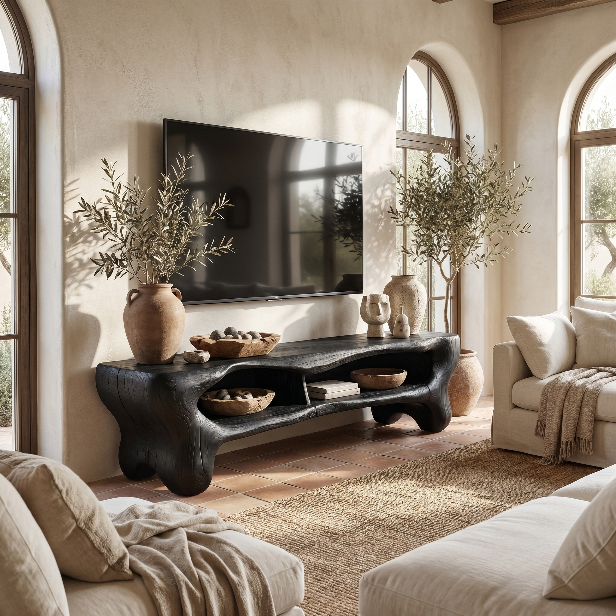Rustic Christmas TV Cabinet Festive Living Room SINLSASC216