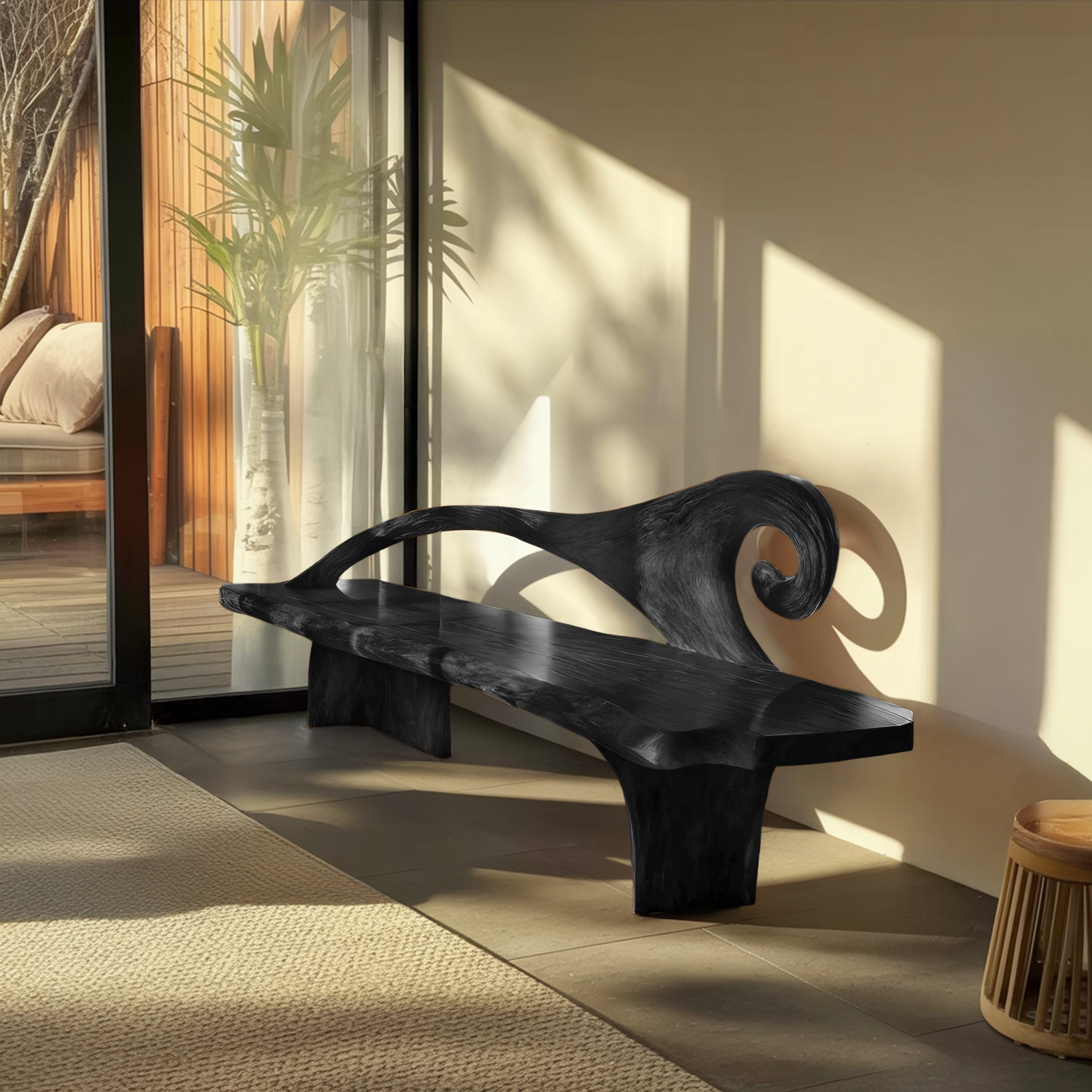 Natural Rustic Wood Entryway Bench For Home Hallway SILDTTRBEN051
