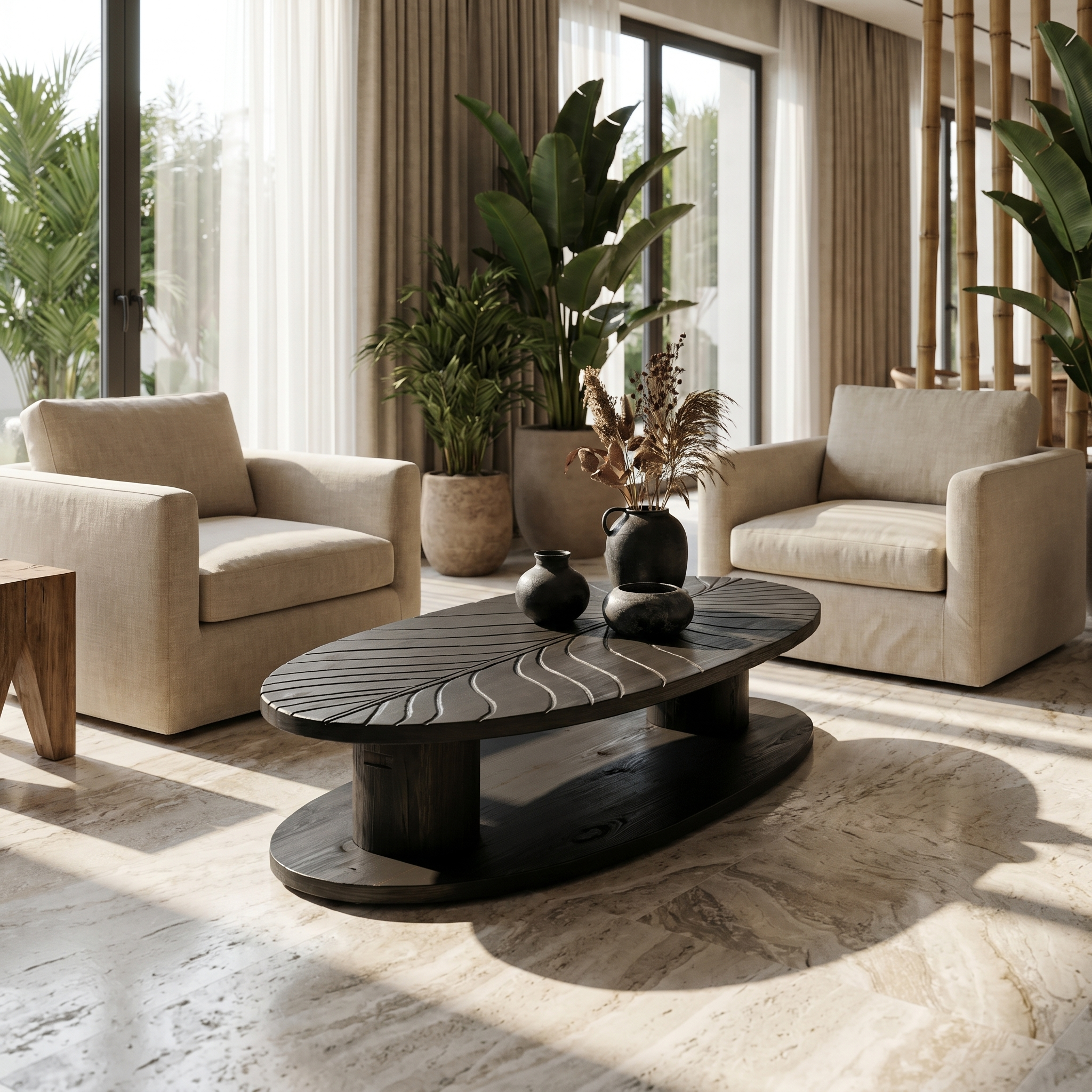 Scandinavian Minimalist Solid Wood Coffee Table For Living Room SINLSACF336