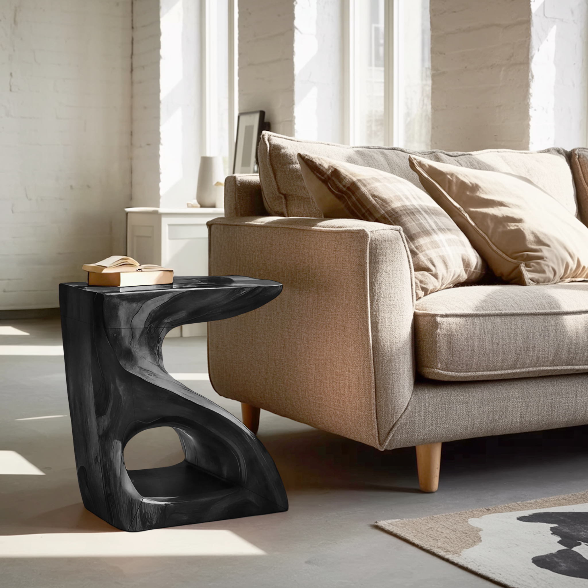 Modern Sculptural Side Table For Home Decor RTTHTTSTA032