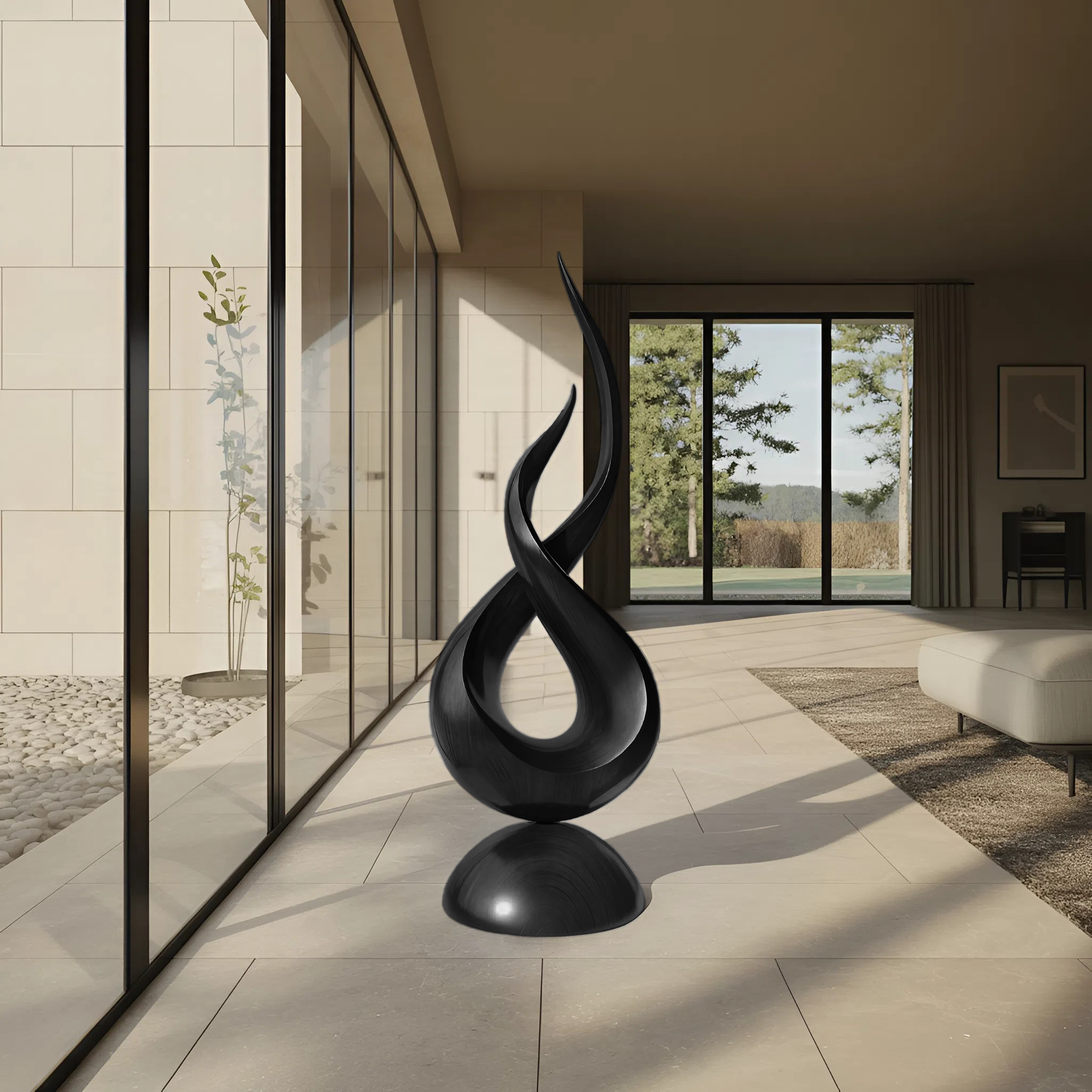 Farmhouse Abstract Sculpture For Garden Outdoor Accent SILDTTRAS019