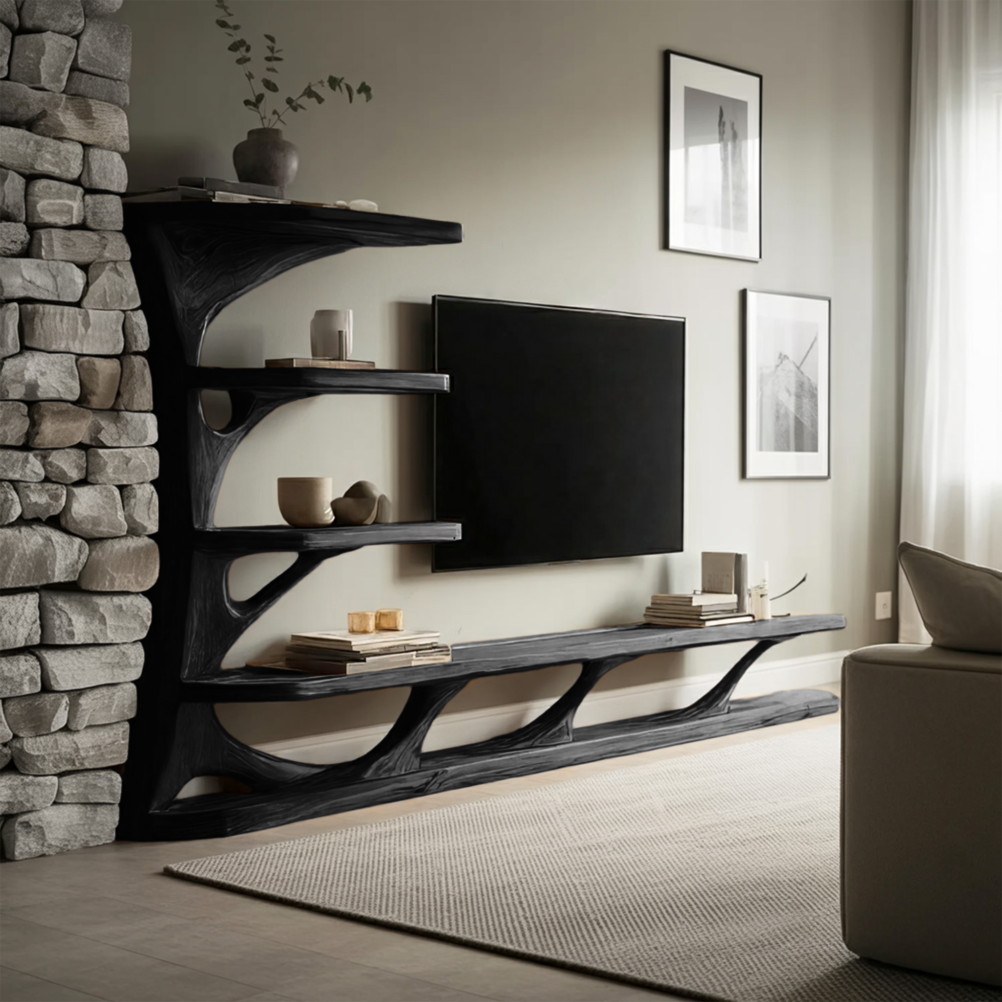 Modern TV Console With Branch Design For Living Room SITHHNTVC023