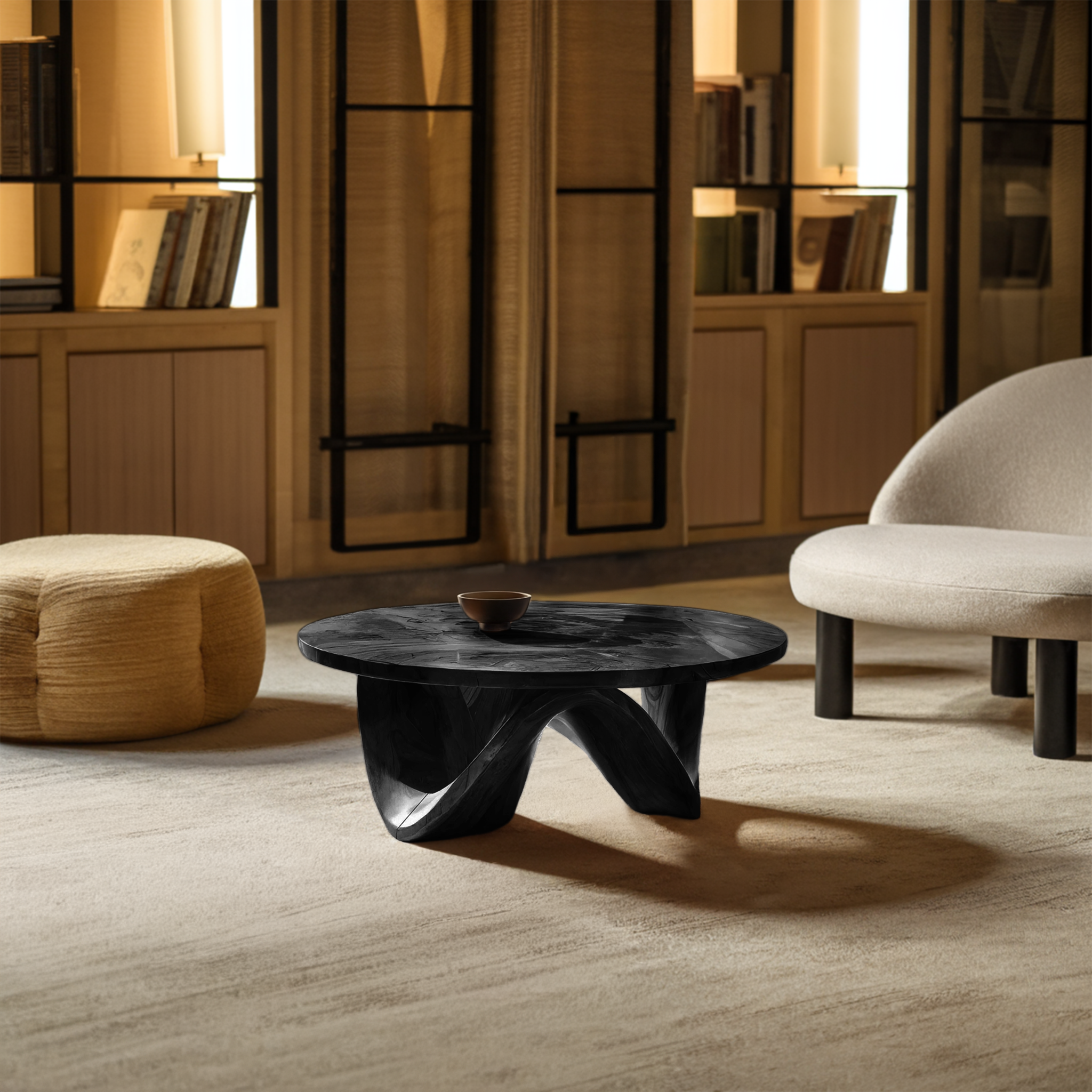 Handcrafted Coffee Table Flow Legs For Living Room Decor RTTHTTCF039
