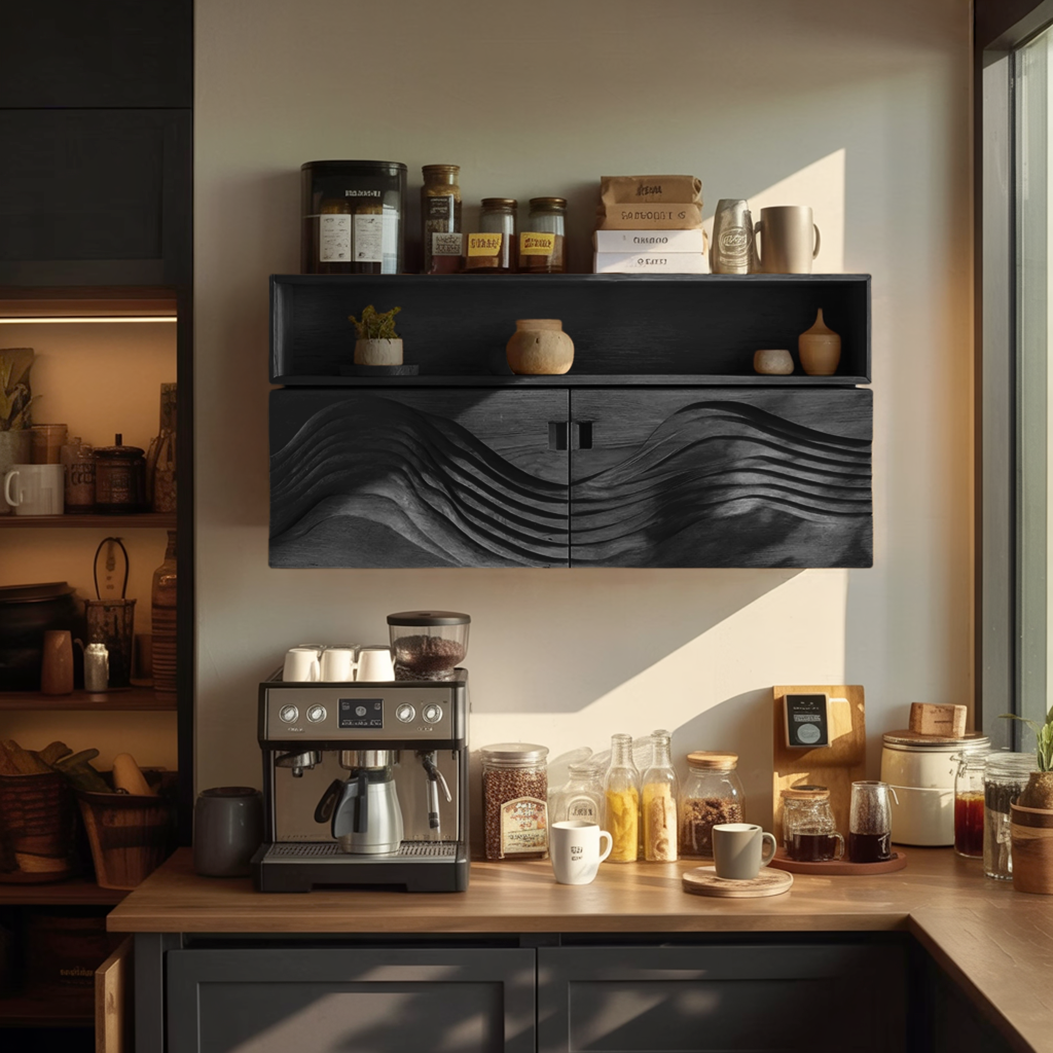 Industrial Wooden Wall Mounted Bookshelf For Home Office Storage SILDTTRWMS002