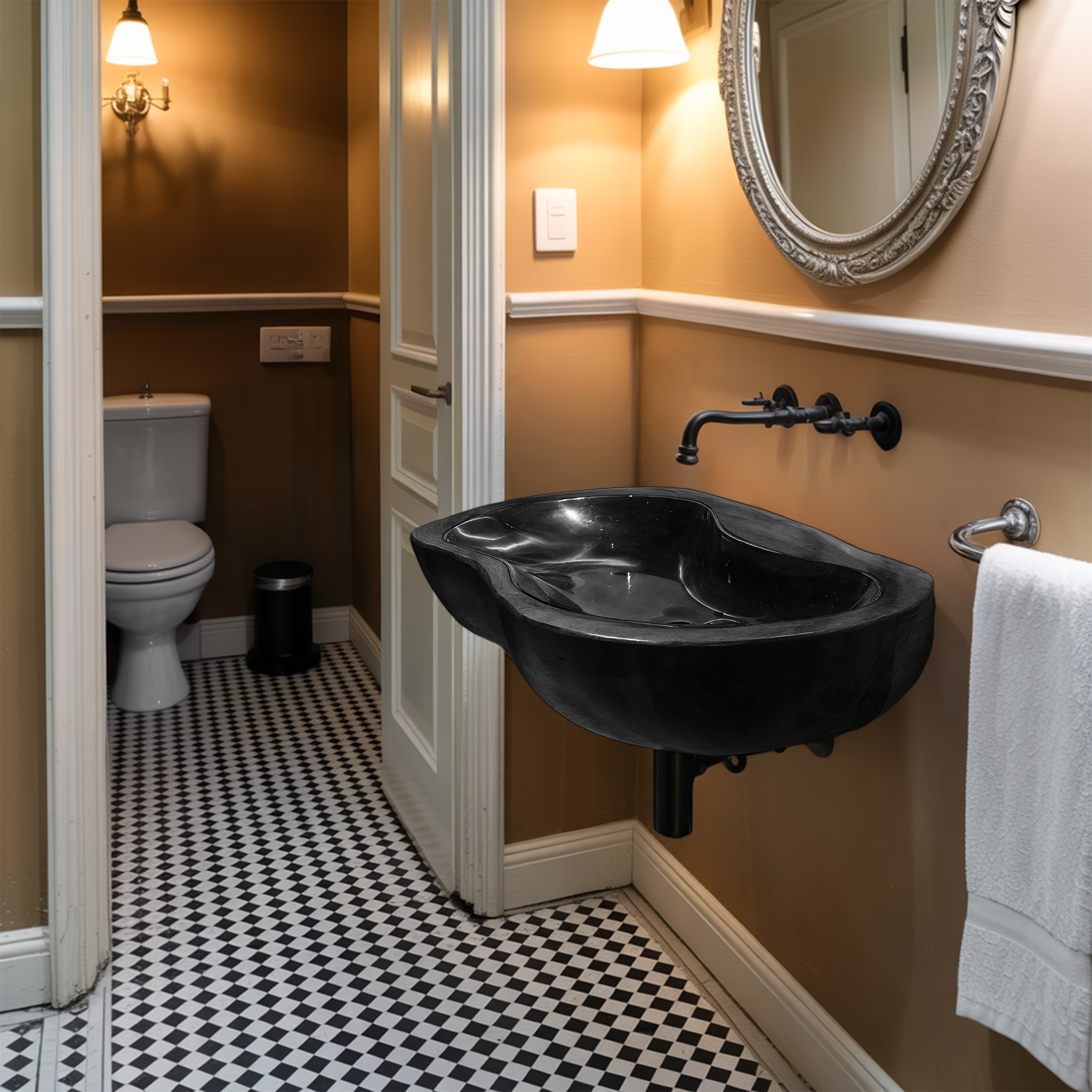 Farmhouse Solid Wood Wash Basin For Rustic Bathroom Vanity Decor SILDTTRVS026