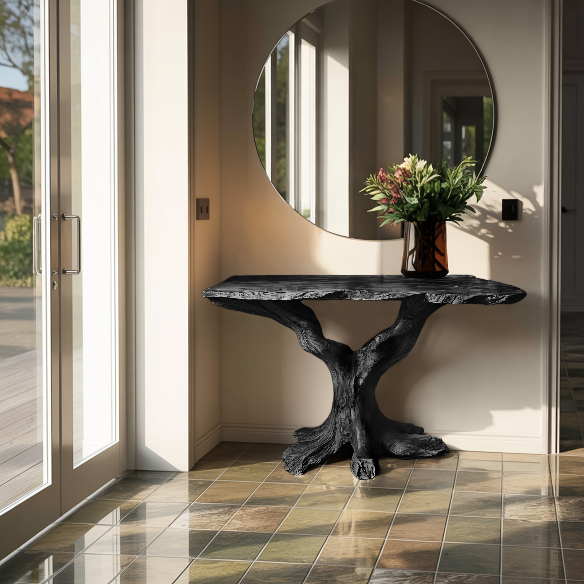 Handcrafted Live Edge Entryway Table For Furniture Decor And Style SILDTTRCS042