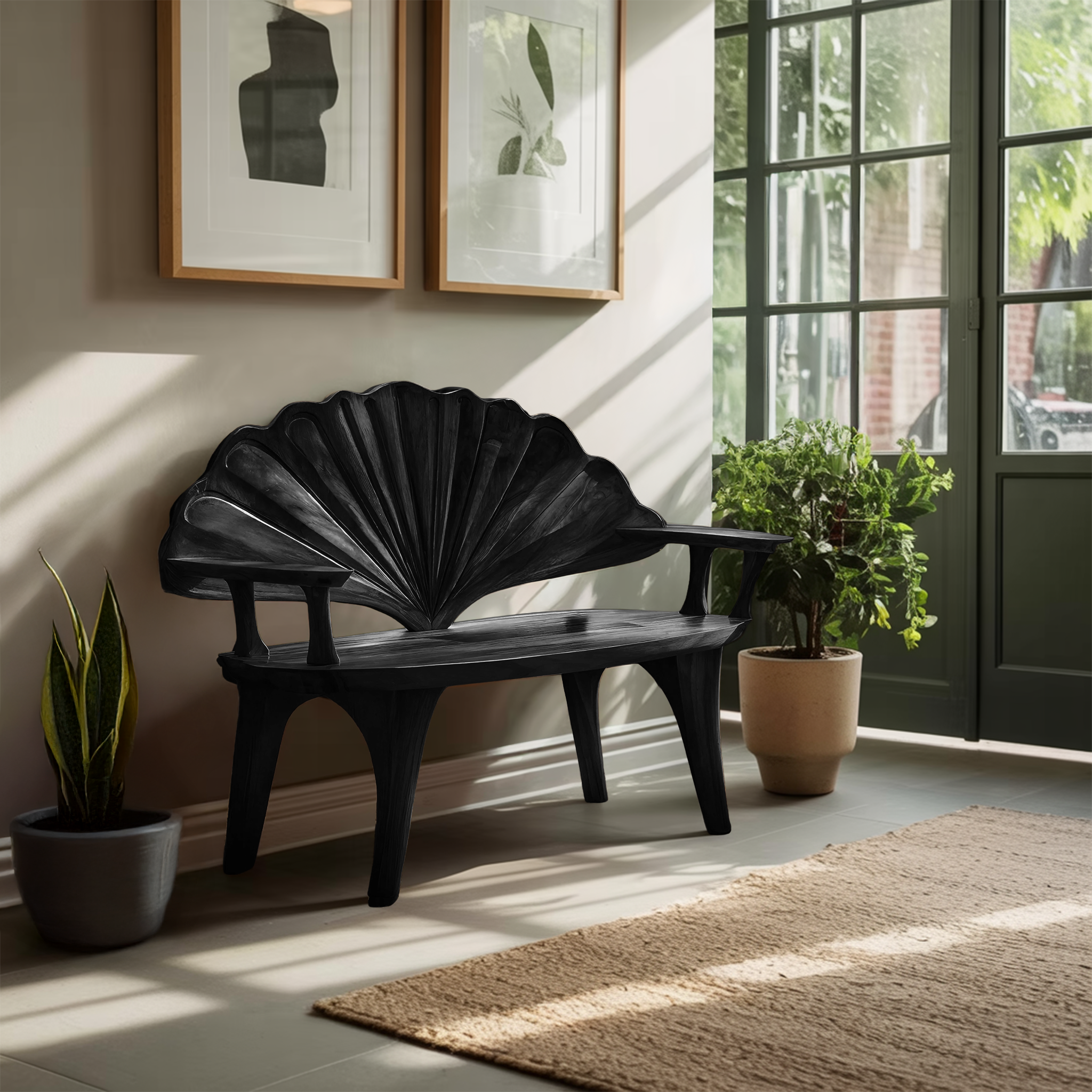 Rustic Solid Wood Bench For Entryway And Hallway Decor SILDTTRBEN029