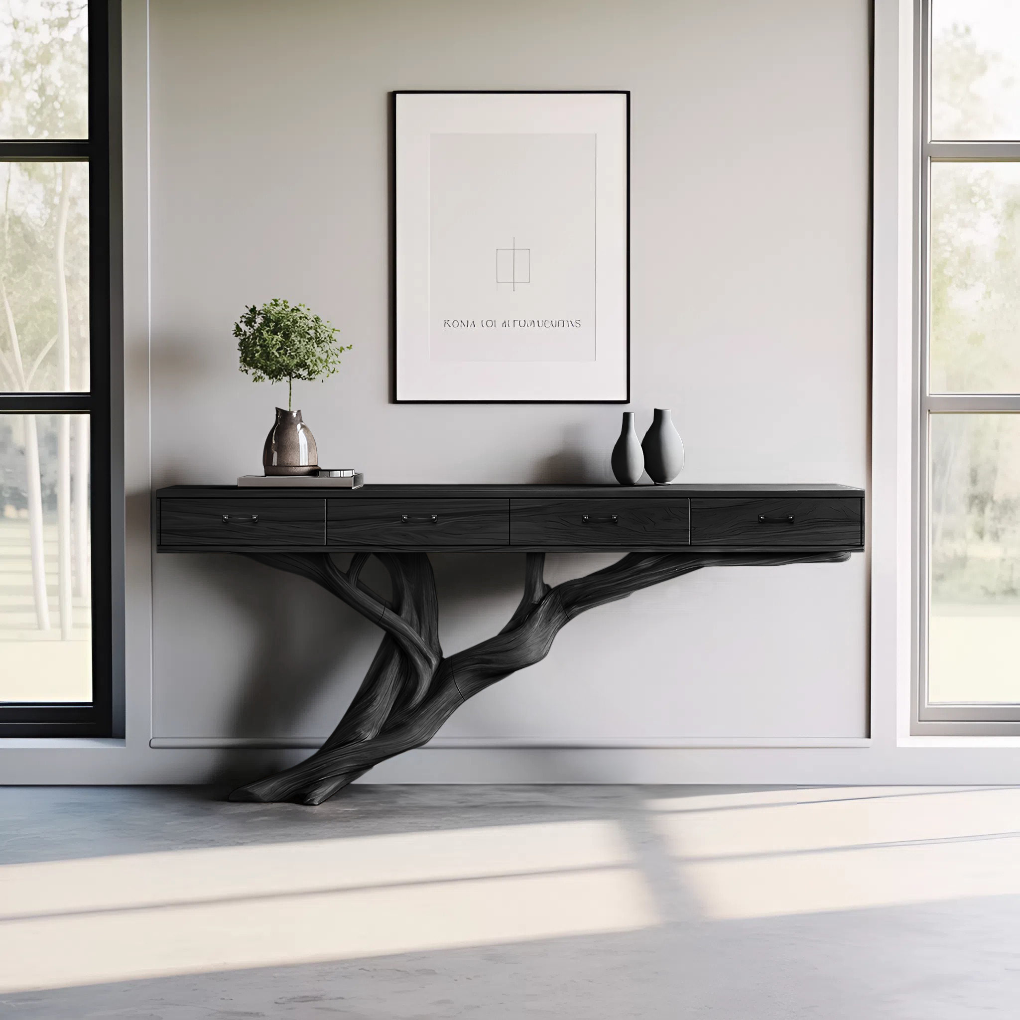 Mid Century Wooden Console Table For Living Room Contemporary Accent SILDTTNCS026