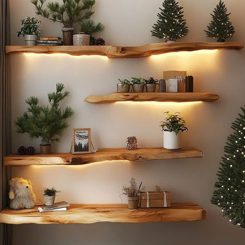 Rustic Floating Shelves Display Shelves Gifts SINLFL055