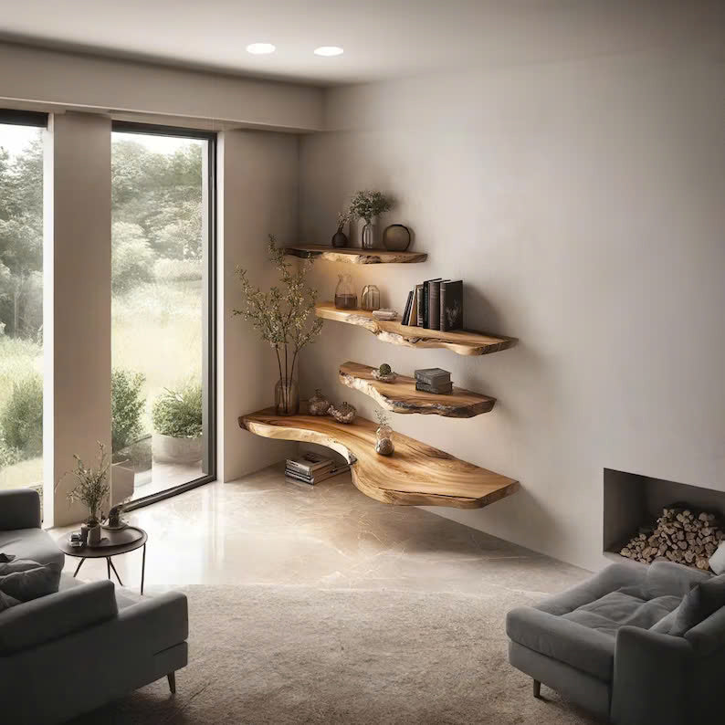 Live Edge Floating Shelf Gift Herself SINLFL053