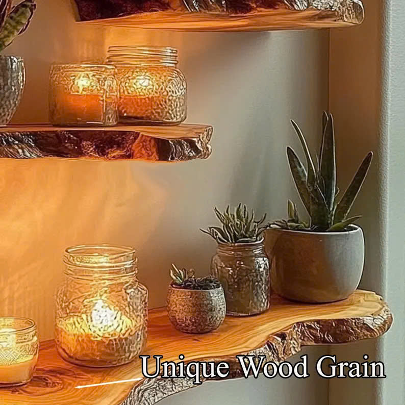 Floating Heavy Duty Live Edge Shelf SINLFL054