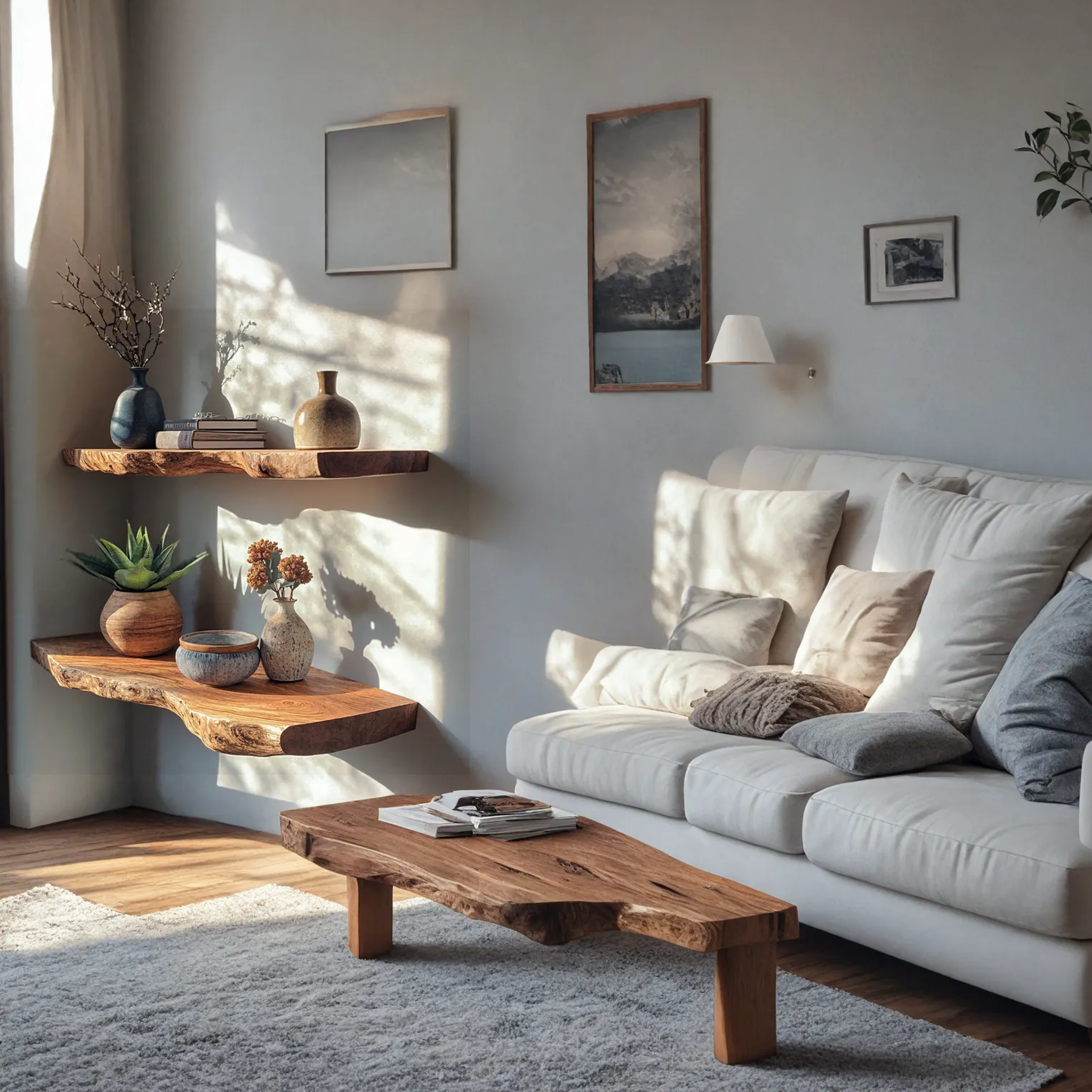 Live Edge Floating Corner Shelves SILDTFL004