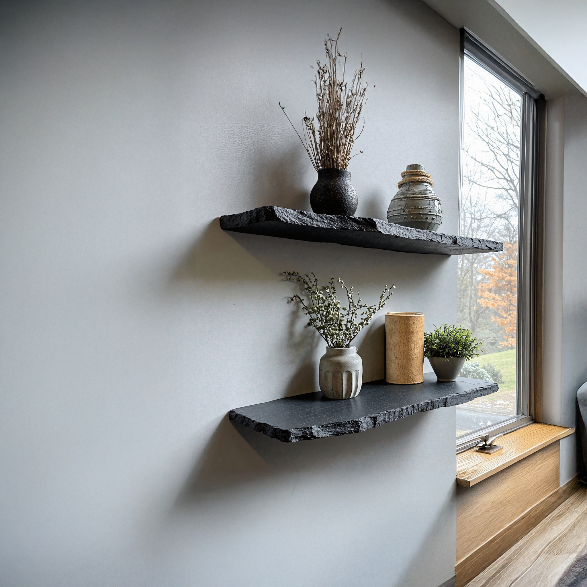 Wall-Mounted Shelving Black Wall Shelf Decorations SILDTFL123