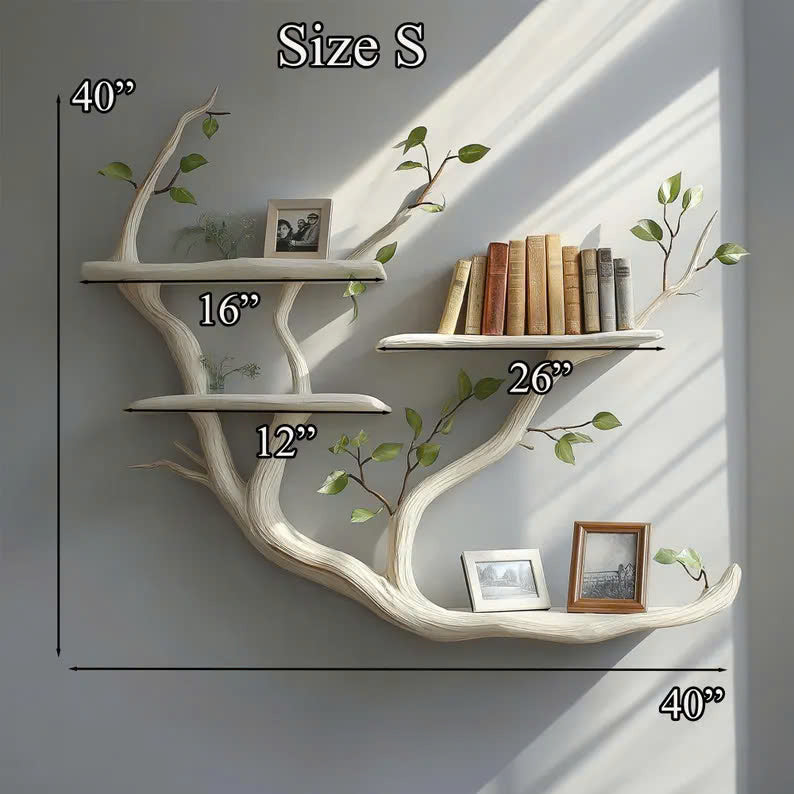 Rustic Wood Wall Shelf Floating Bookshelf Wood Living Room Decor Gift SINLTBS022