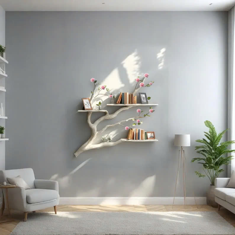 Live Edge Shelf Handmade Shelf Wall Mount Shelf Nursery Bookshelf Display SINLTBS023