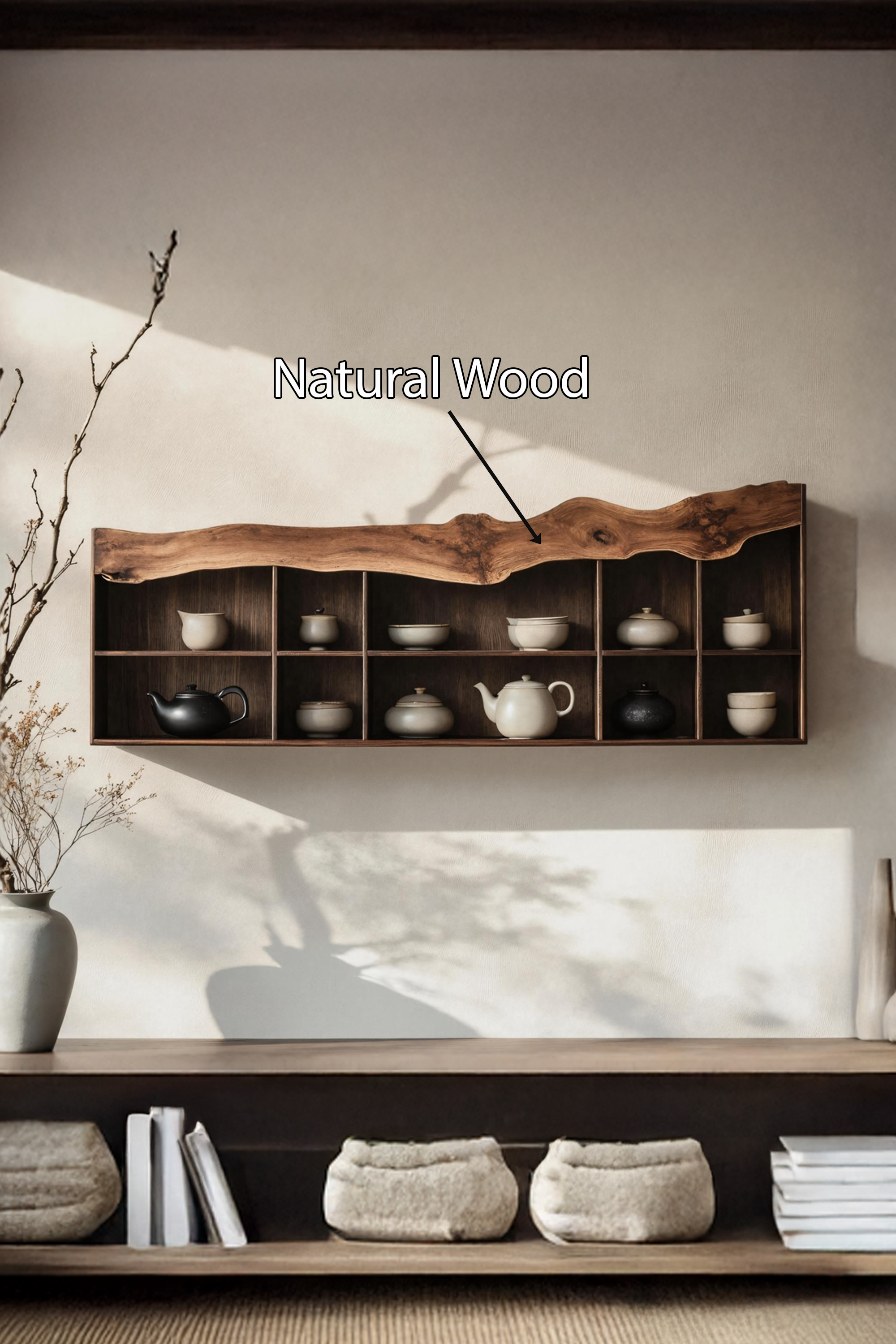 Mid Century Wall Shelf For Bedroom Furniture Decor Style SILDTTNWMS019