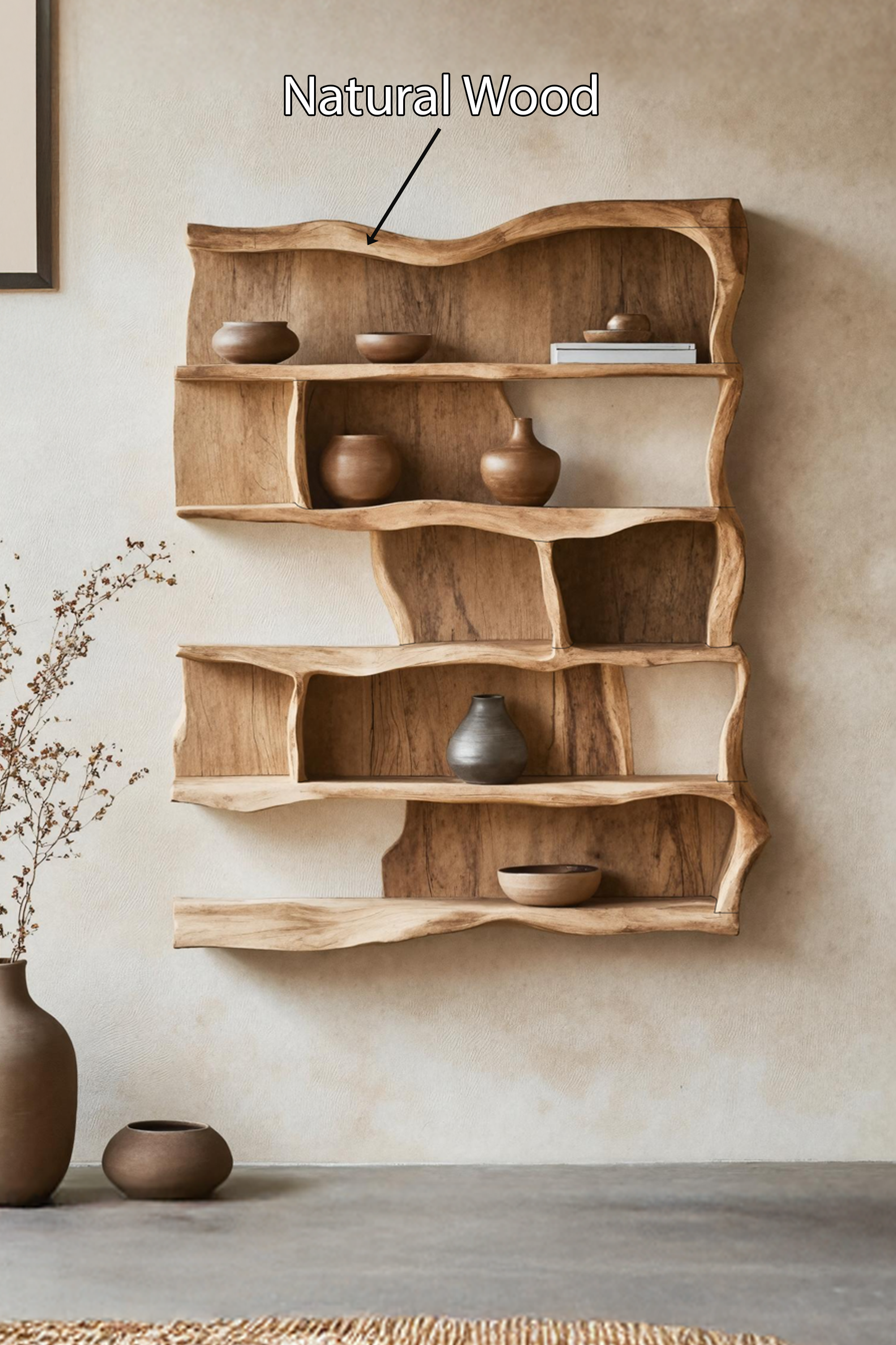 Rustic Live Edge Floating Shelf For Nursery Decor Ideas SILDTTNWMS011
