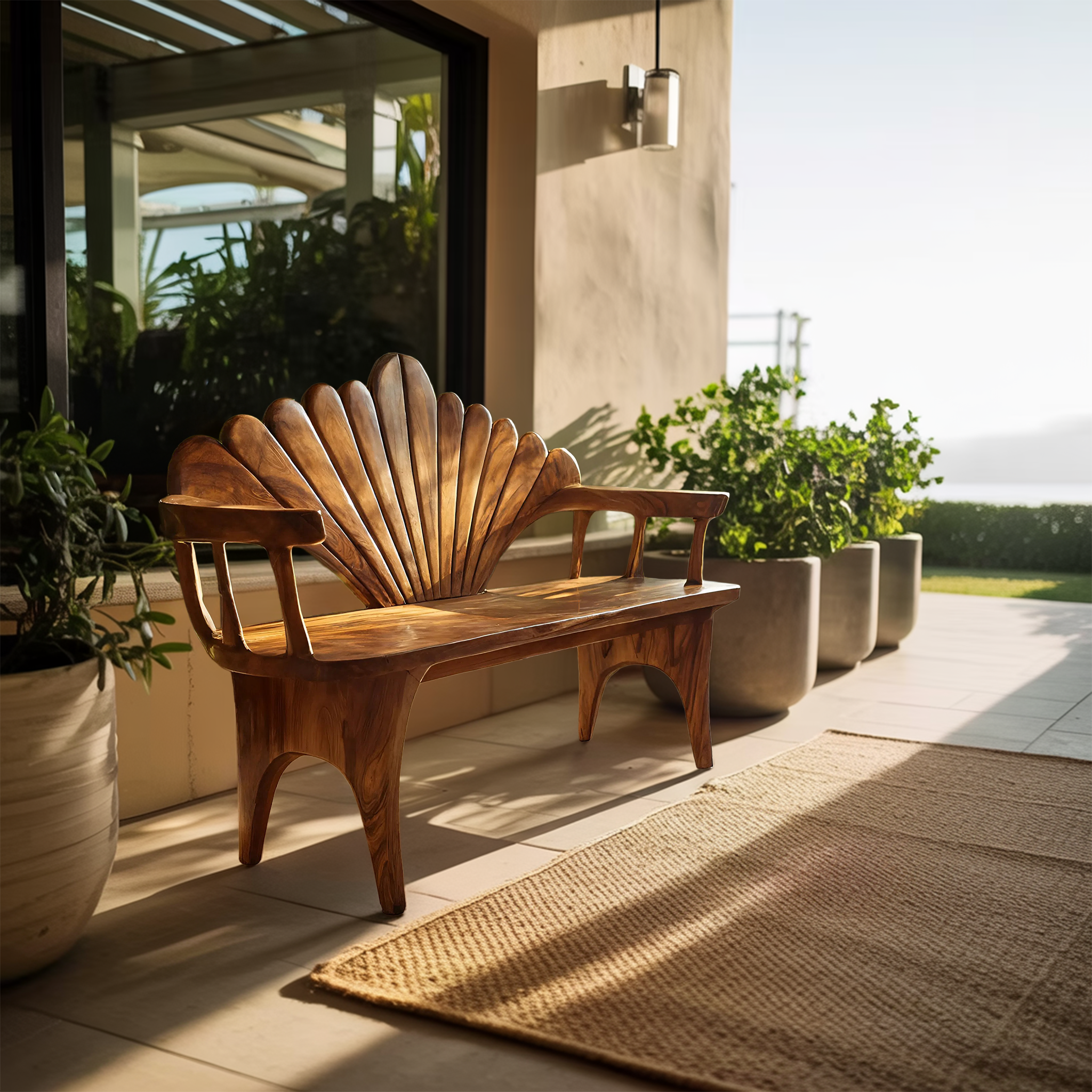 Natural Solid Wood Entryway Bench For Foyer Decor SILDTTRBEN034