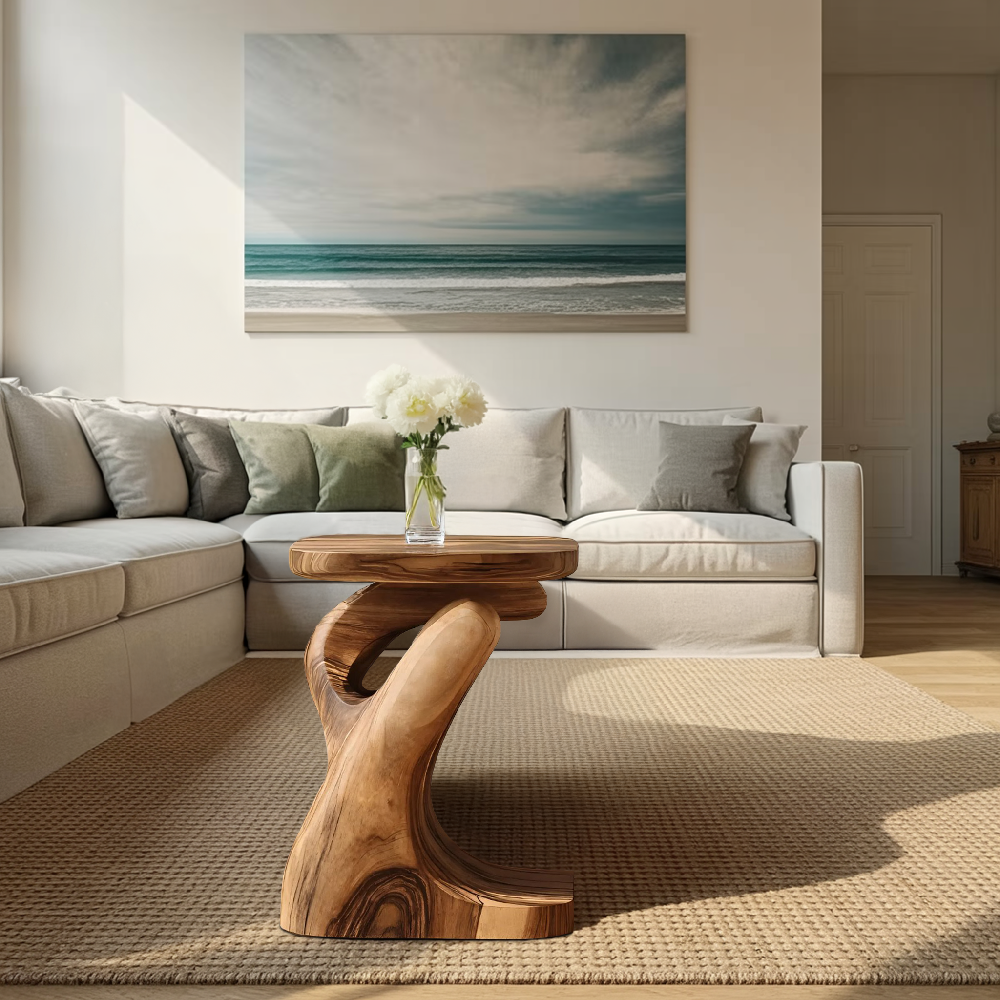 Modern Sculptural Side Table For Living Room Or Bedroom RTTHHNSTA009