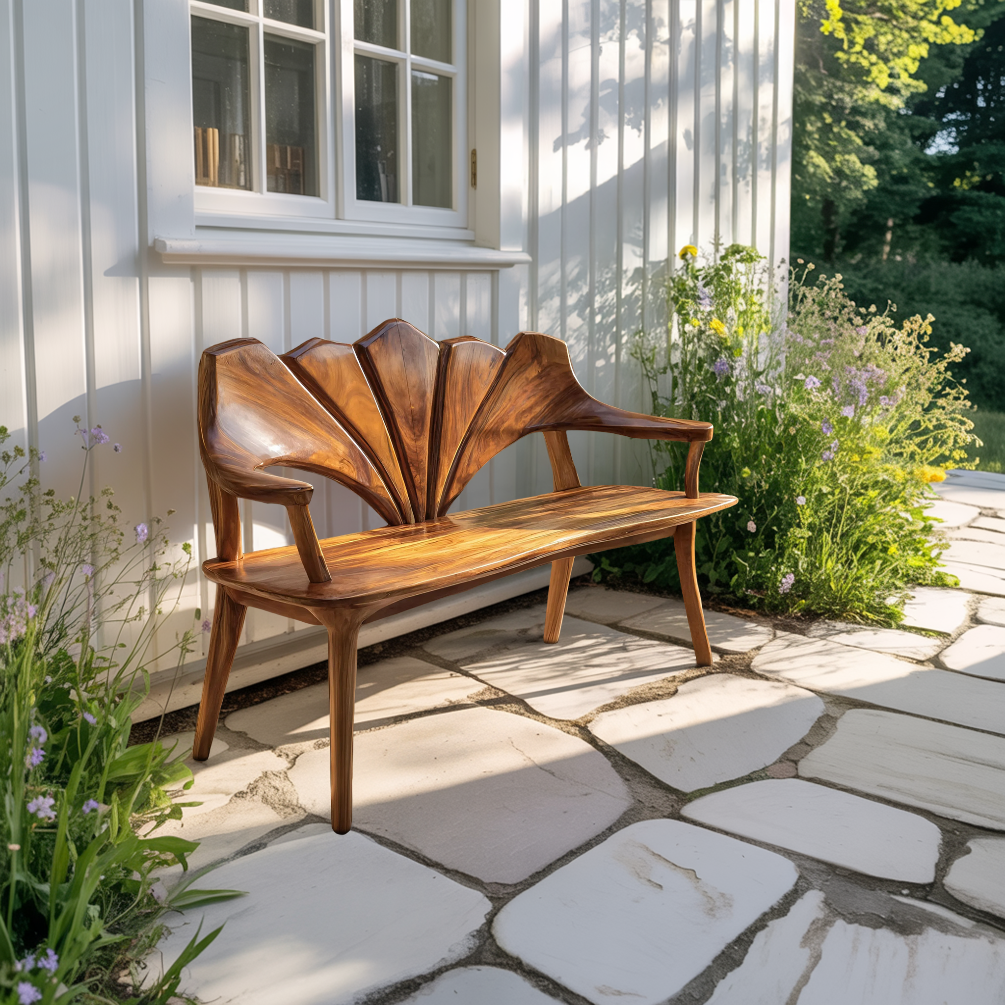 Solid Wood Live Edge Bench For Entryway And Living Area SILDTTRBEN031