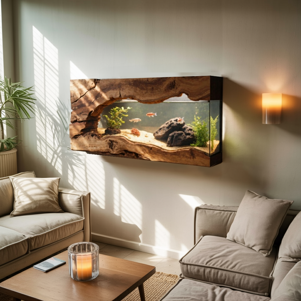 Wall Mounted Aquarium Frame For Living Room And Office SITHTTTAM001