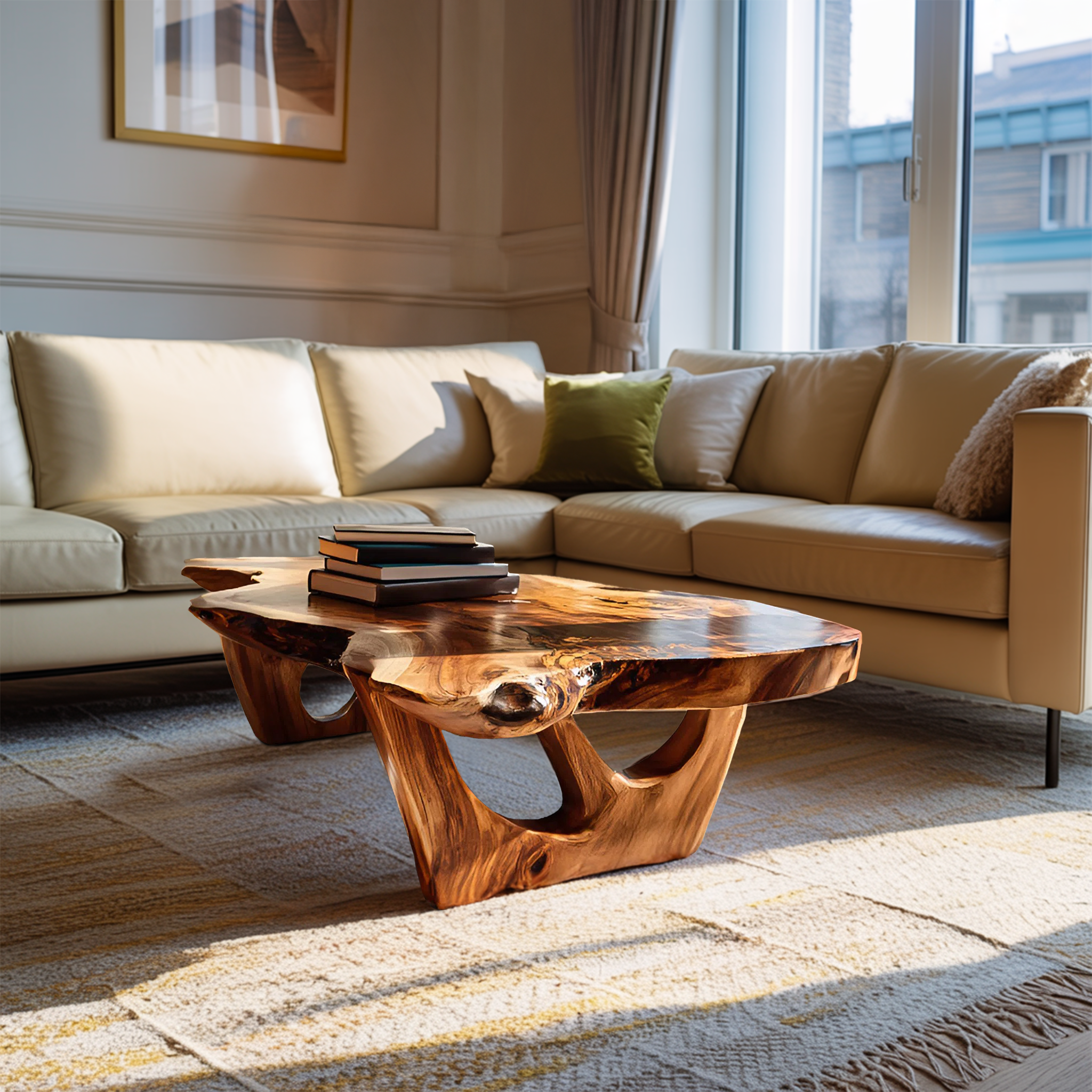 Contemporary Sculptural Coffee Table For Modern Living Room RTTHTTCF028
