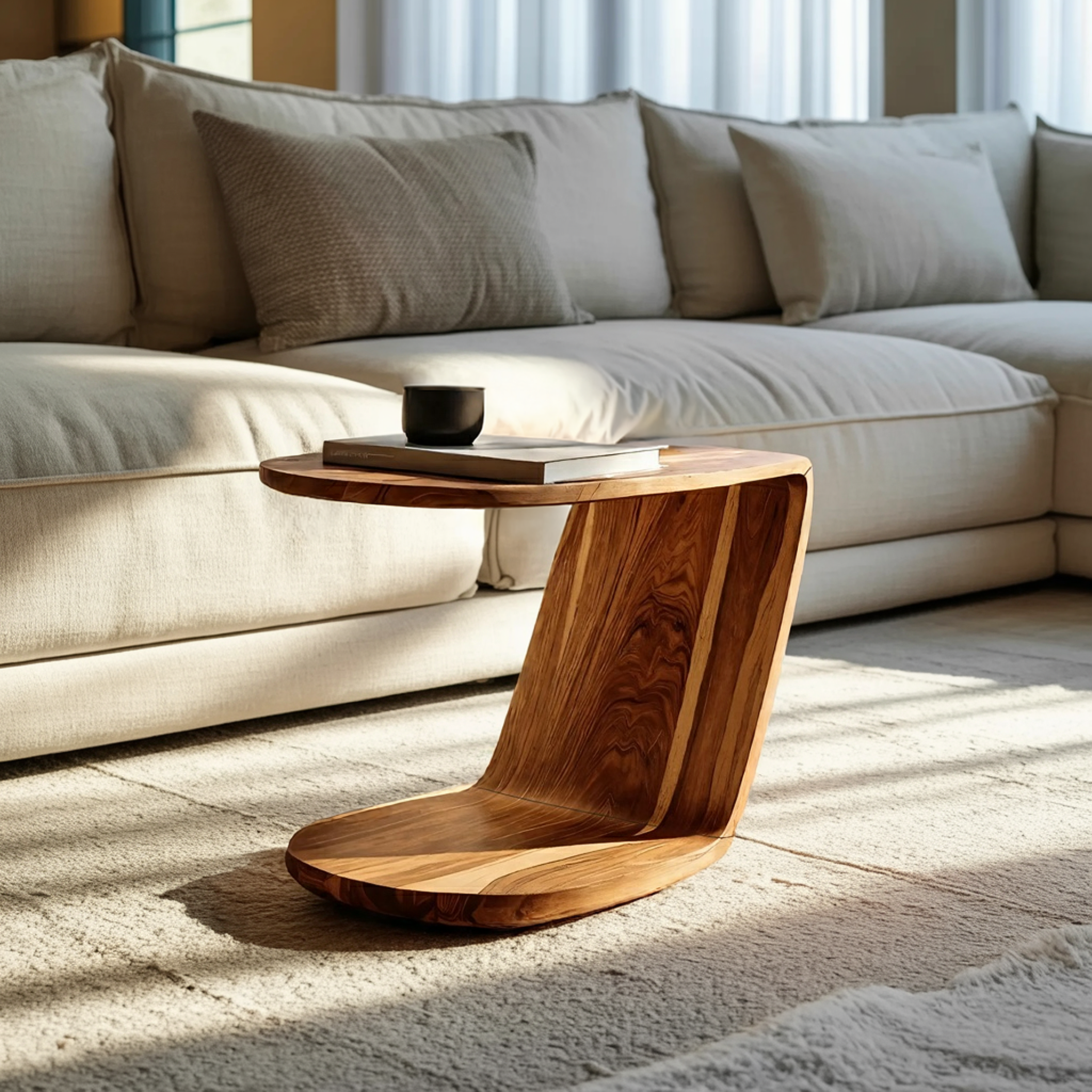 Handcrafted Live Edge Side Table For Furniture Collection SILDTTNSTA027