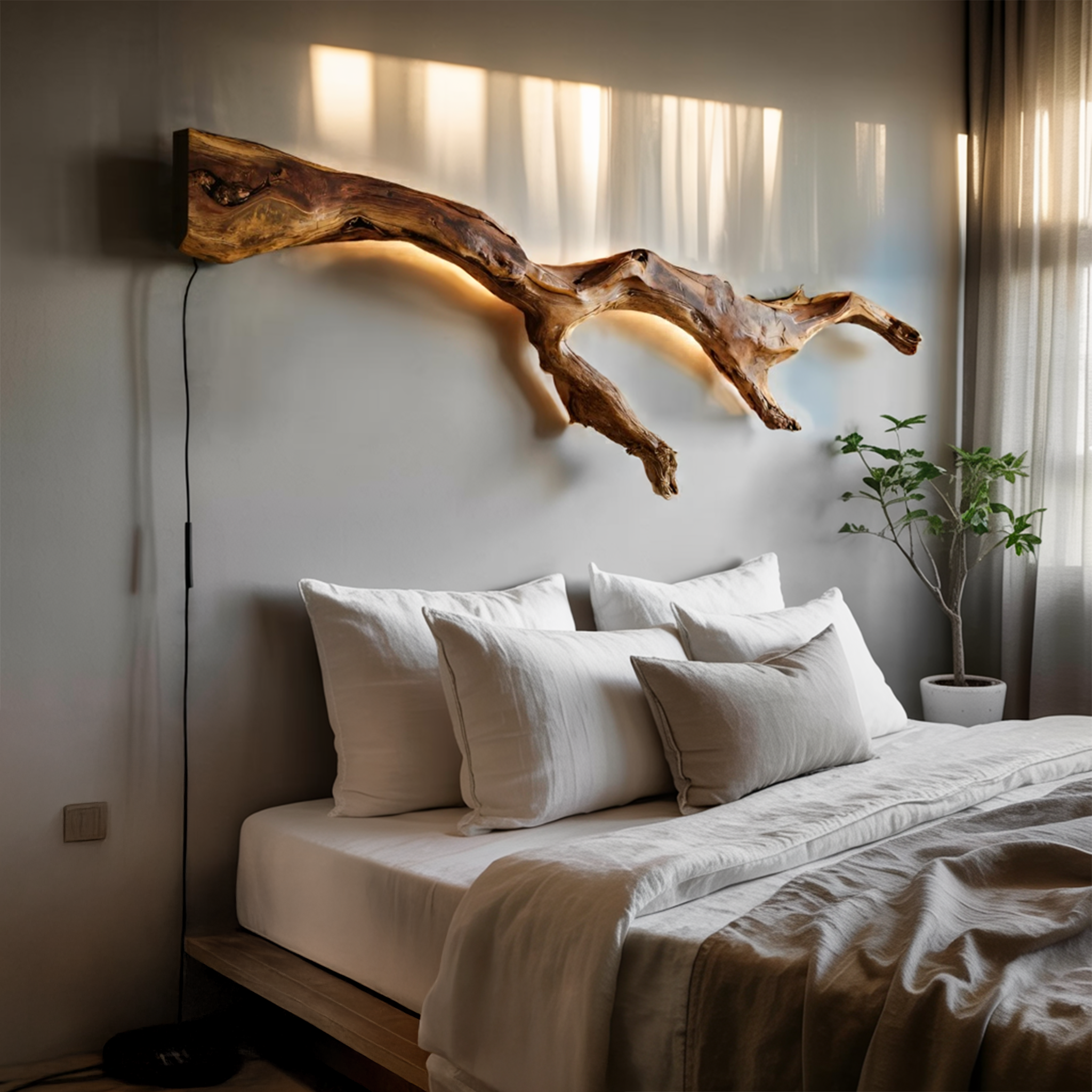 Modern Organic Wall Light Branch For Bedroom SITHTTLAM029