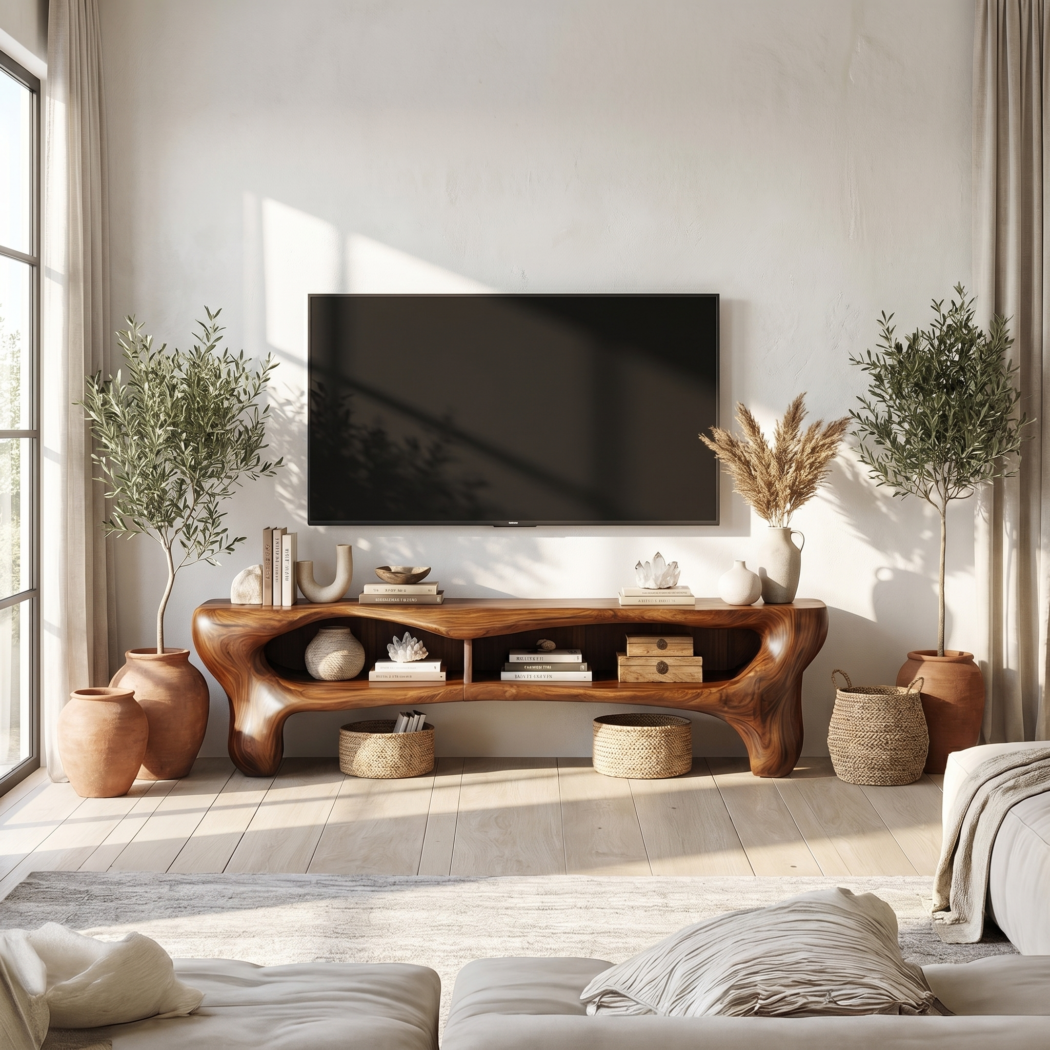 Rustic Christmas TV Cabinet Festive Living Room SINLSASC216