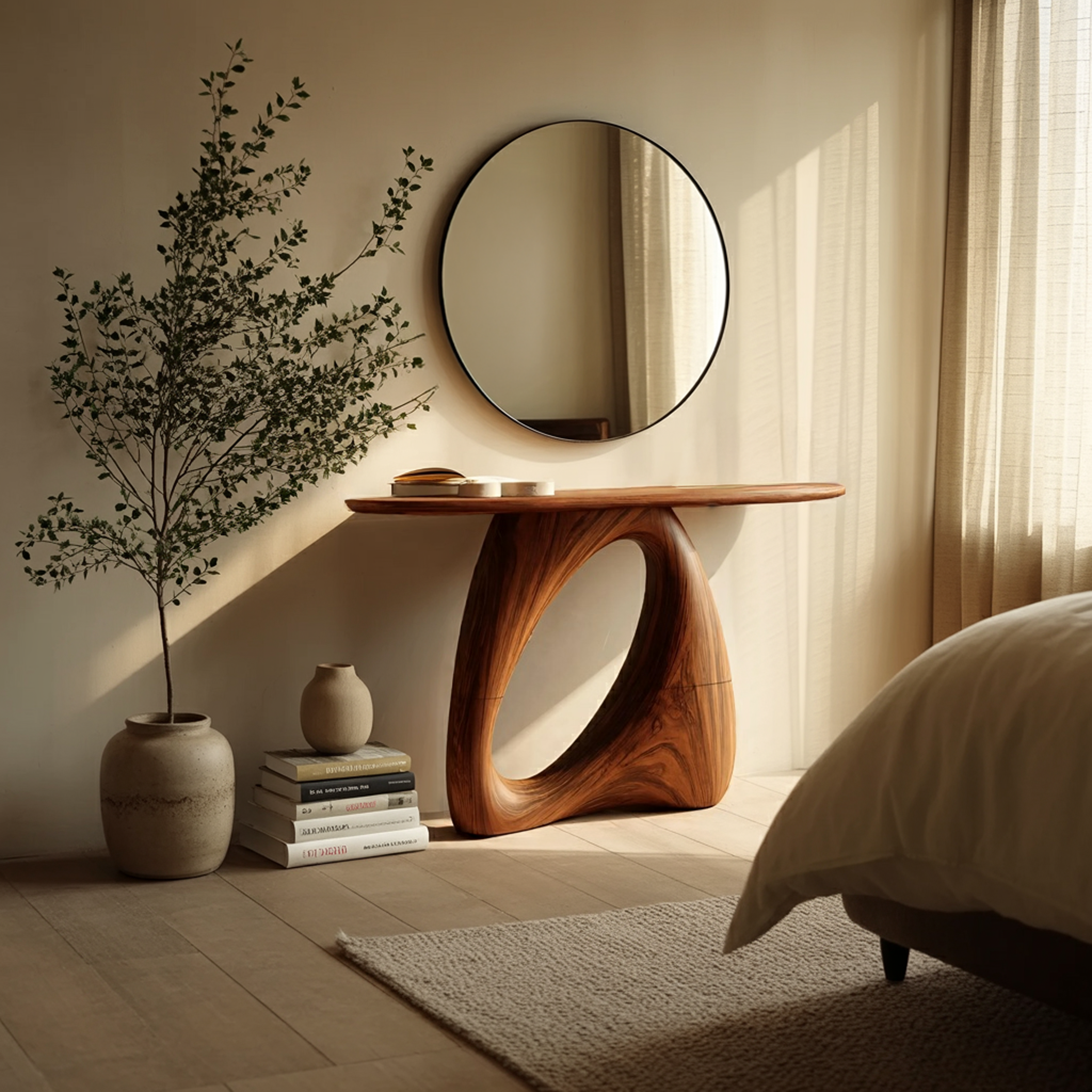Mid Century Live Edge Console Table Organic Modern For Living Room Decor SILDTTNCS094