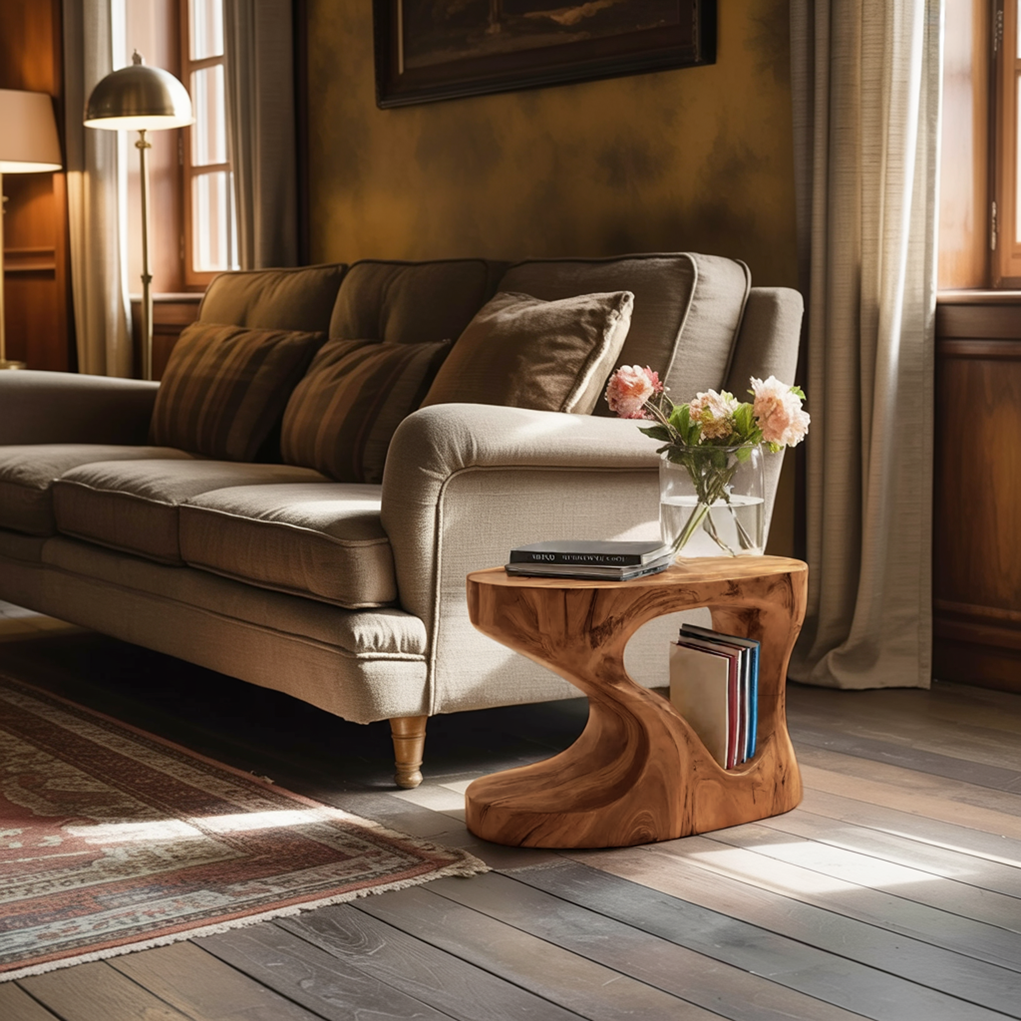 Modern Organic Side Table For Living Room Or Bedroom SITHHNSTA018