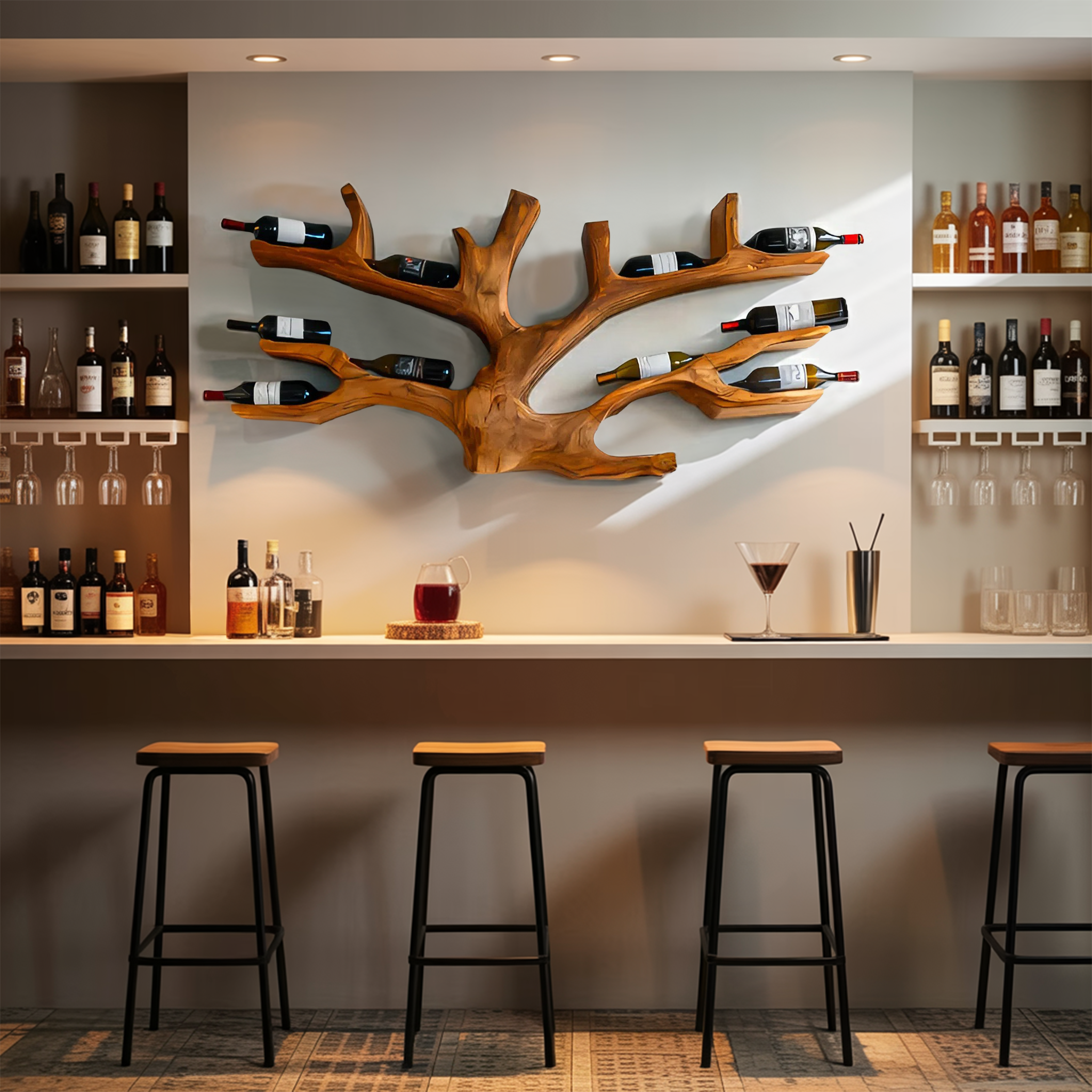 Artistic Wine Holder Wall Rack For Home Bar RTTHTTWH011