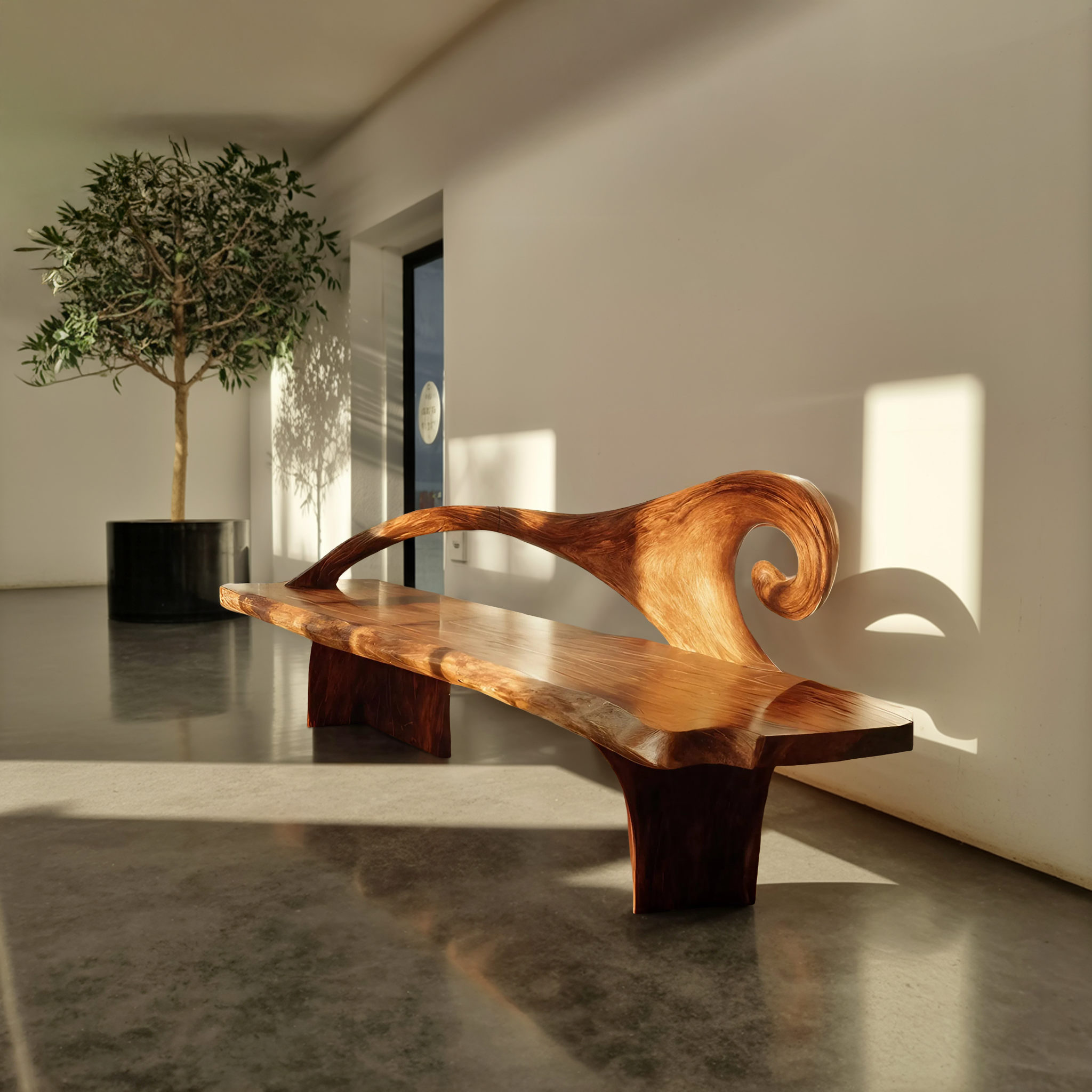 Natural Rustic Wood Entryway Bench For Home Hallway SILDTTRBEN051