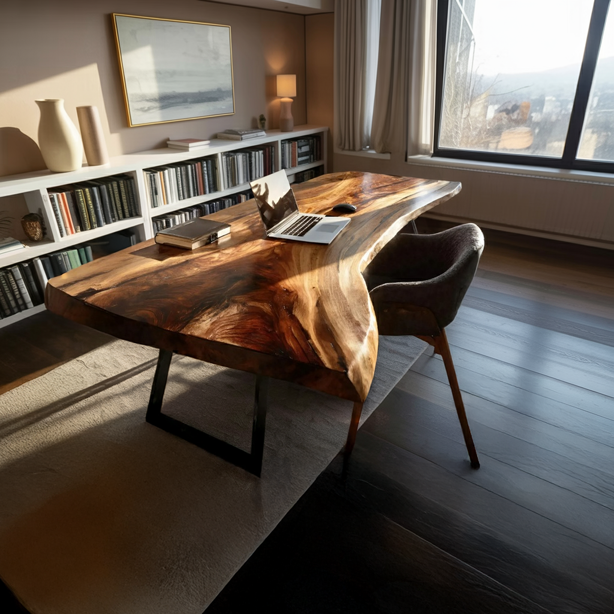 Farmhouse Handmade Live Edge Desk For Interior SILDTTNDE018