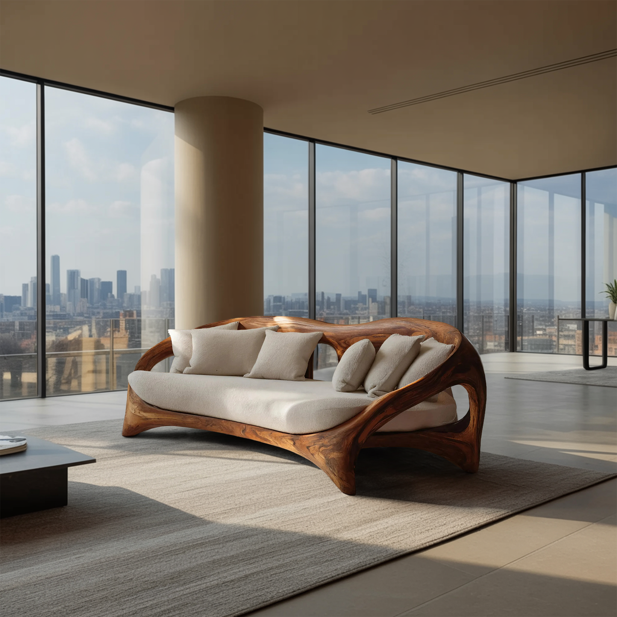 Organic Curved Sofa For Living Room Furniture RTTHHNSFA007