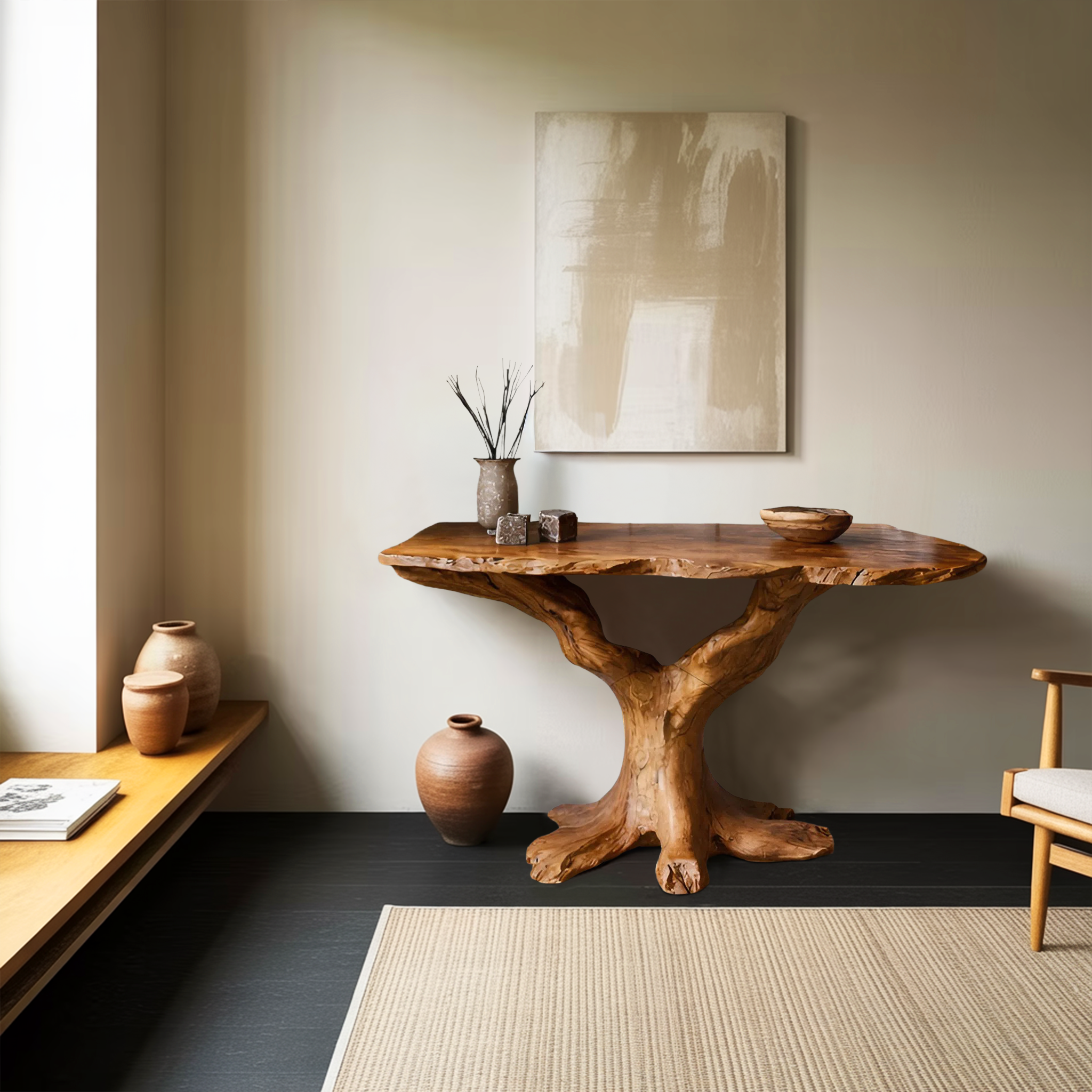 Handcrafted Live Edge Entryway Table For Furniture Decor And Style SILDTTRCS042
