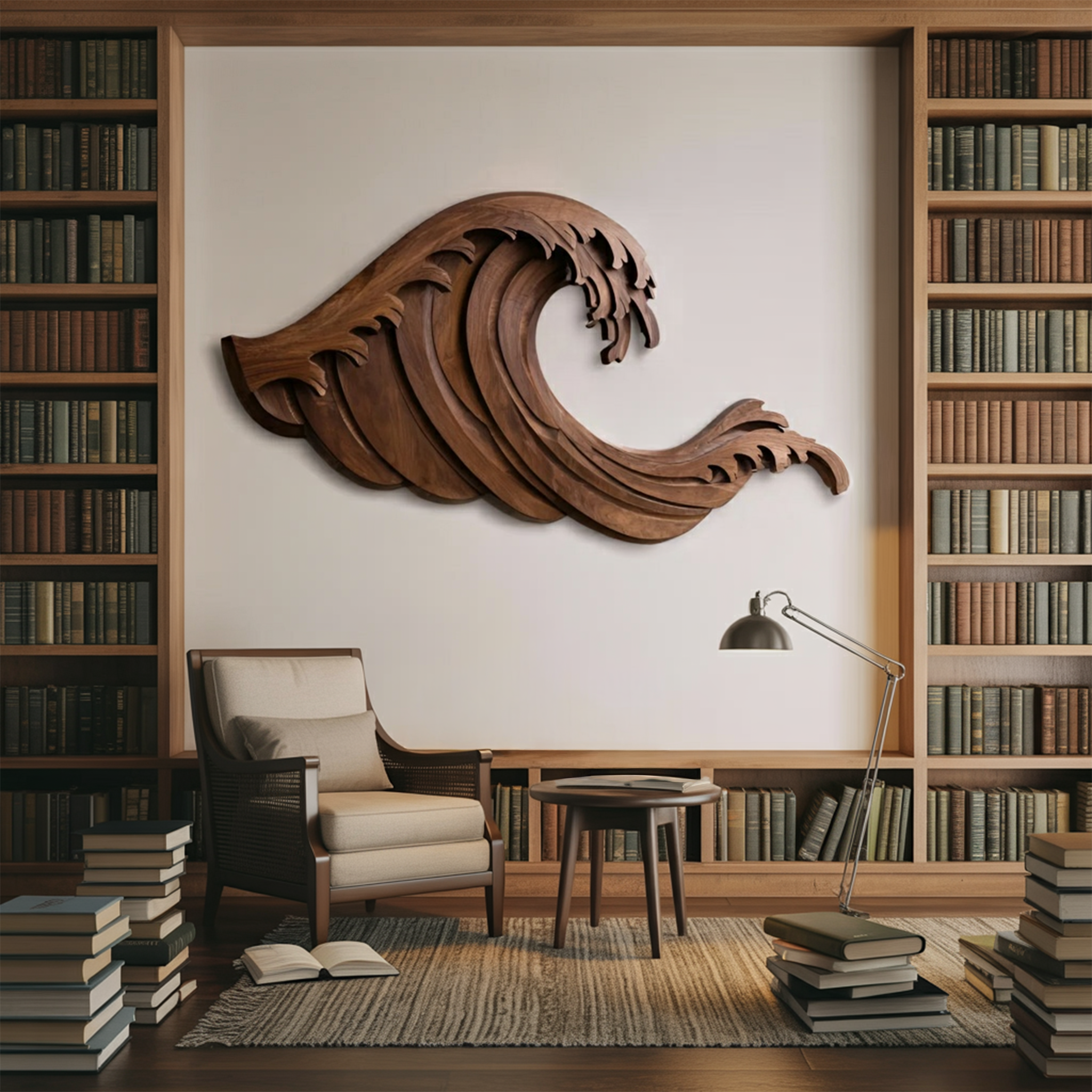 Organic Wave Wall Art Coastal Inspired Art For Living RTTHHNWA084