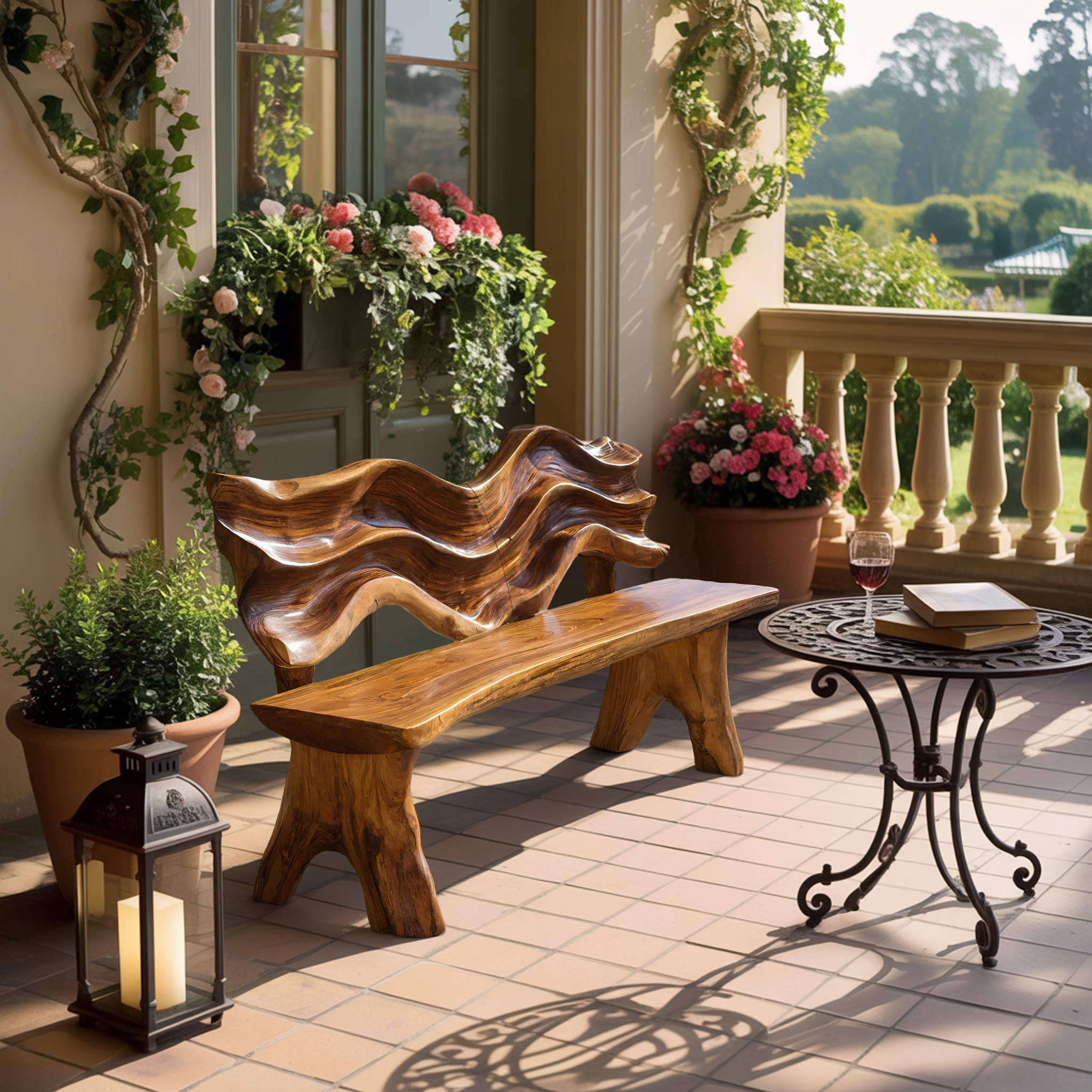 Rustic Live Edge Bench For Entryway Accent Seating SILDTTRBEN033