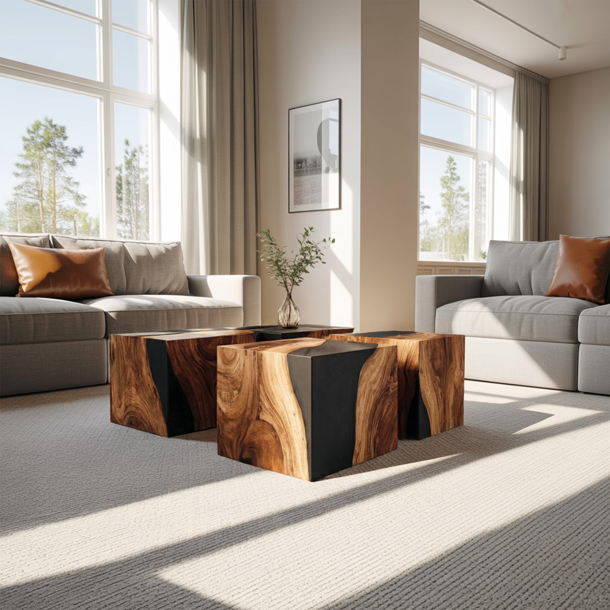 Handcrafted Low Coffee Table For Contemporary Interiors SILDTTNCF050